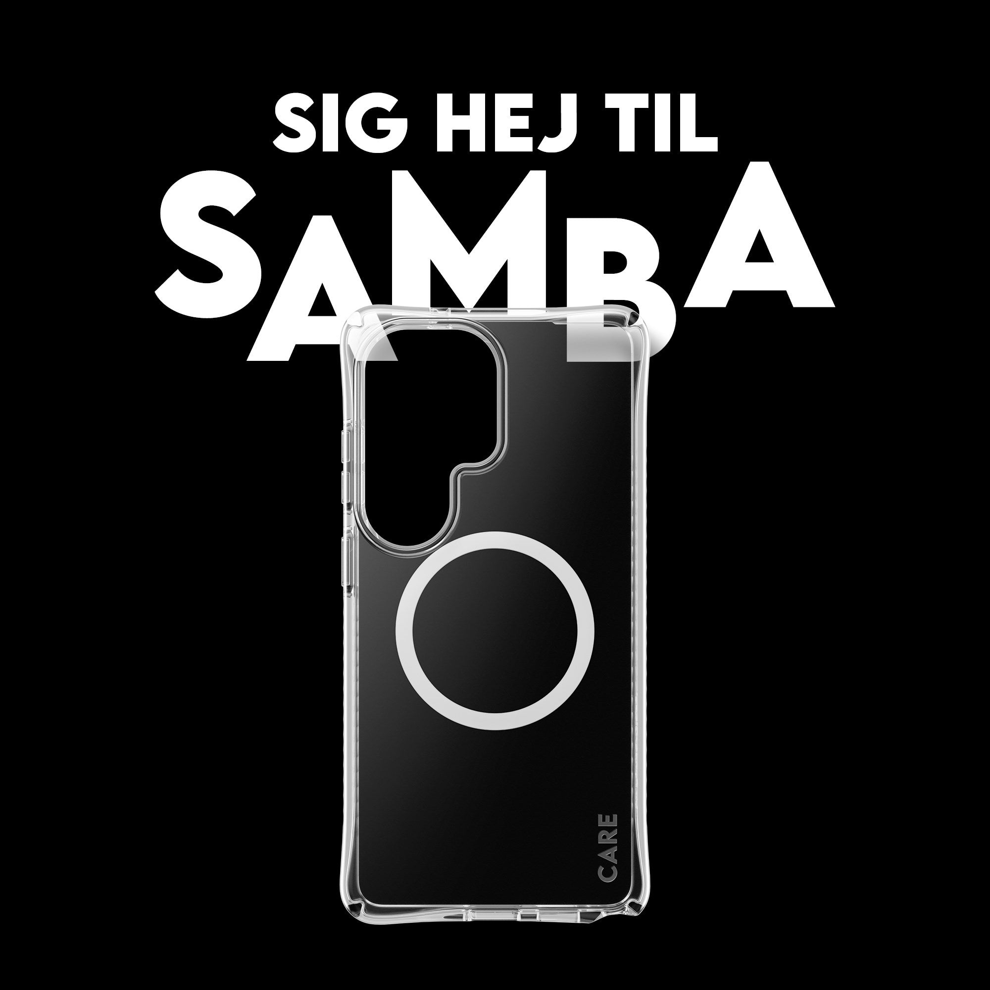 CARE™ by PanzerGlass® Samba Case Transparant m. Hvid Qi Samsung Galaxy S26 Ultra