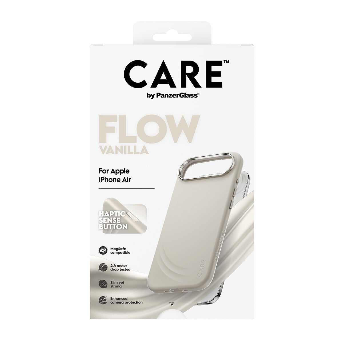 CARE by PanzerGlass® FLOW Case Vanilla m. Haptic Button & MagSafe iPhone Air