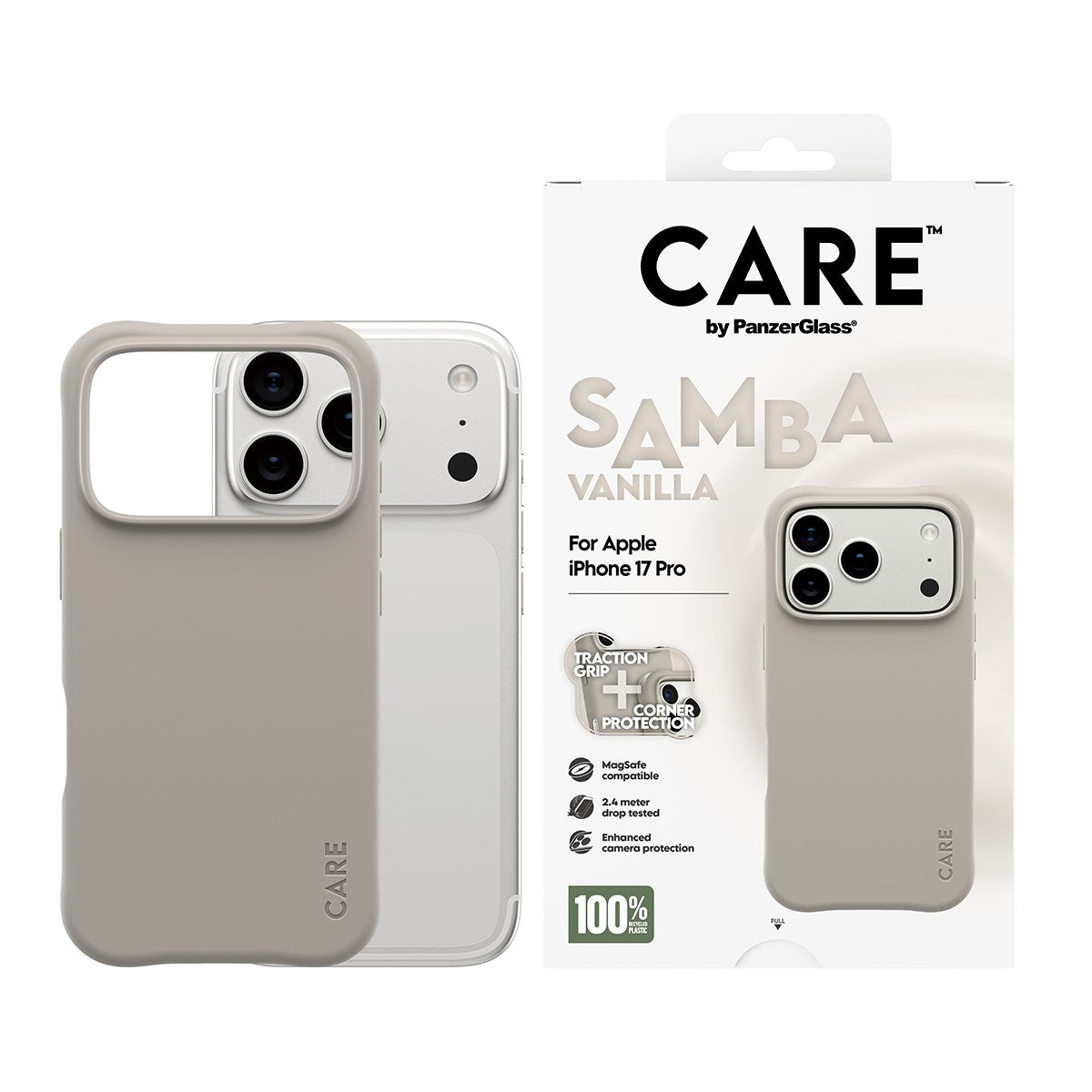 CARE by PanzerGlass® Samba Case Vanilla m. MagSafe iPhone 17 Pro