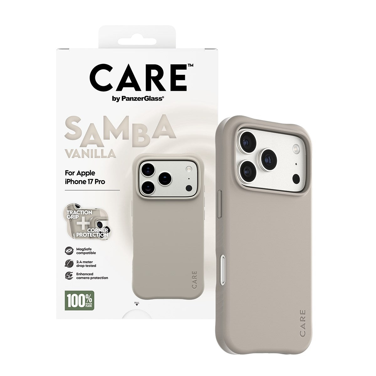 CARE by PanzerGlass® Samba Case Vanilla m. MagSafe iPhone 17 Pro