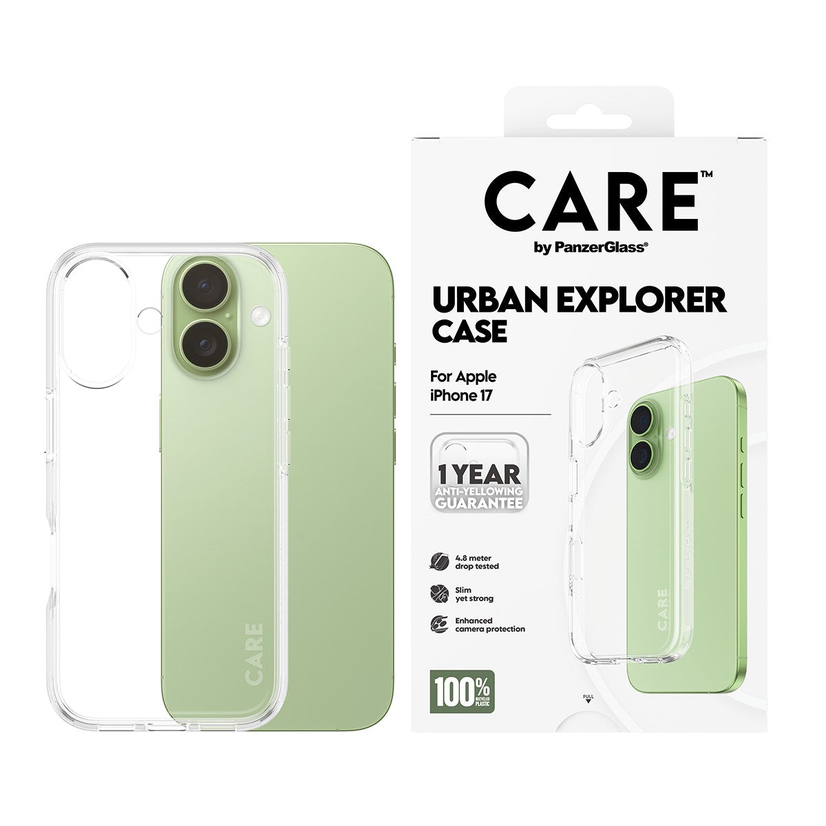 CARE by PanzerGlass® Urban Explorer Case Transparent iPhone 17