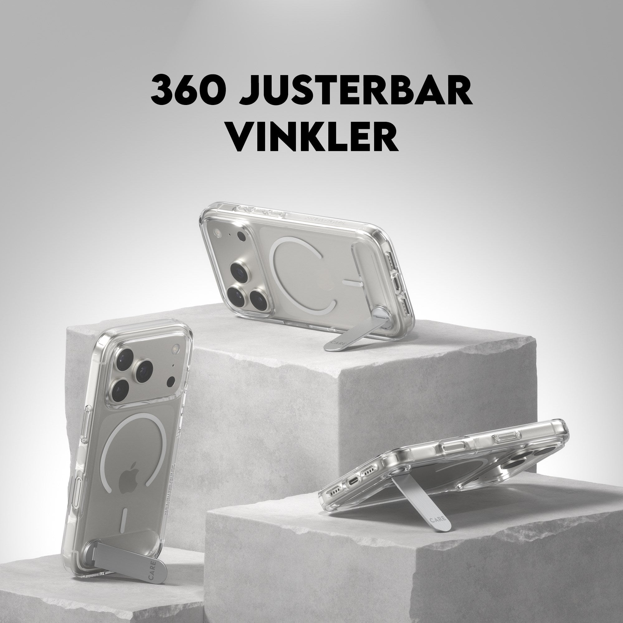 CARE™ by PanzerGlass® Case Transparent m. Kickstand & MagSafe iPhone 17 Pro