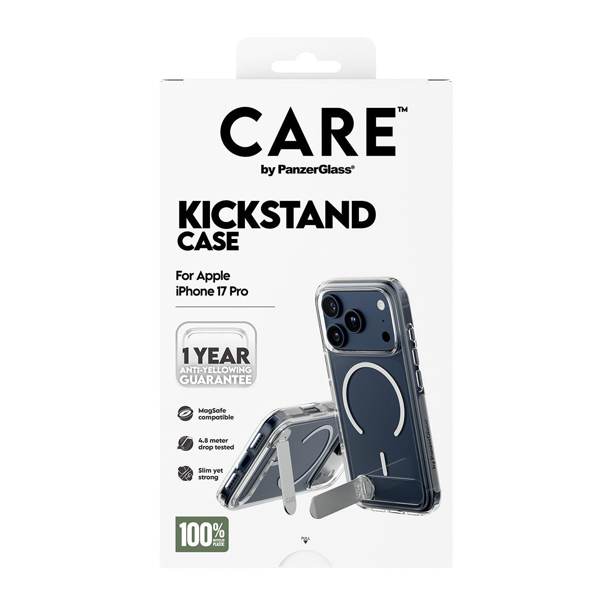 CARE by PanzerGlass® Case Transparent m. Kickstand & MagSafe iPhone 17 Pro