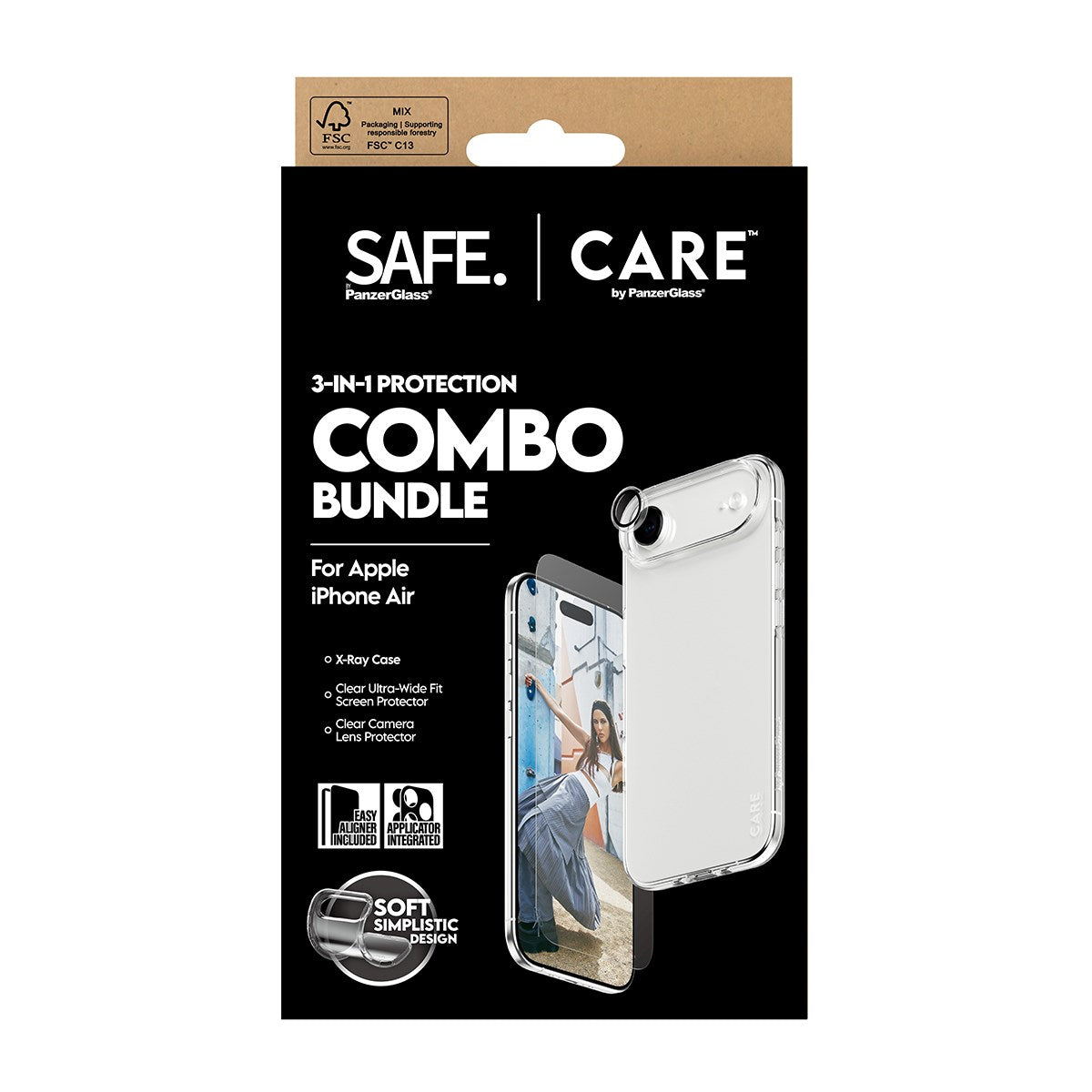 SAFE. | CARE by PanzerGlass® 3-in-1 Combo Pakke iPhone Air