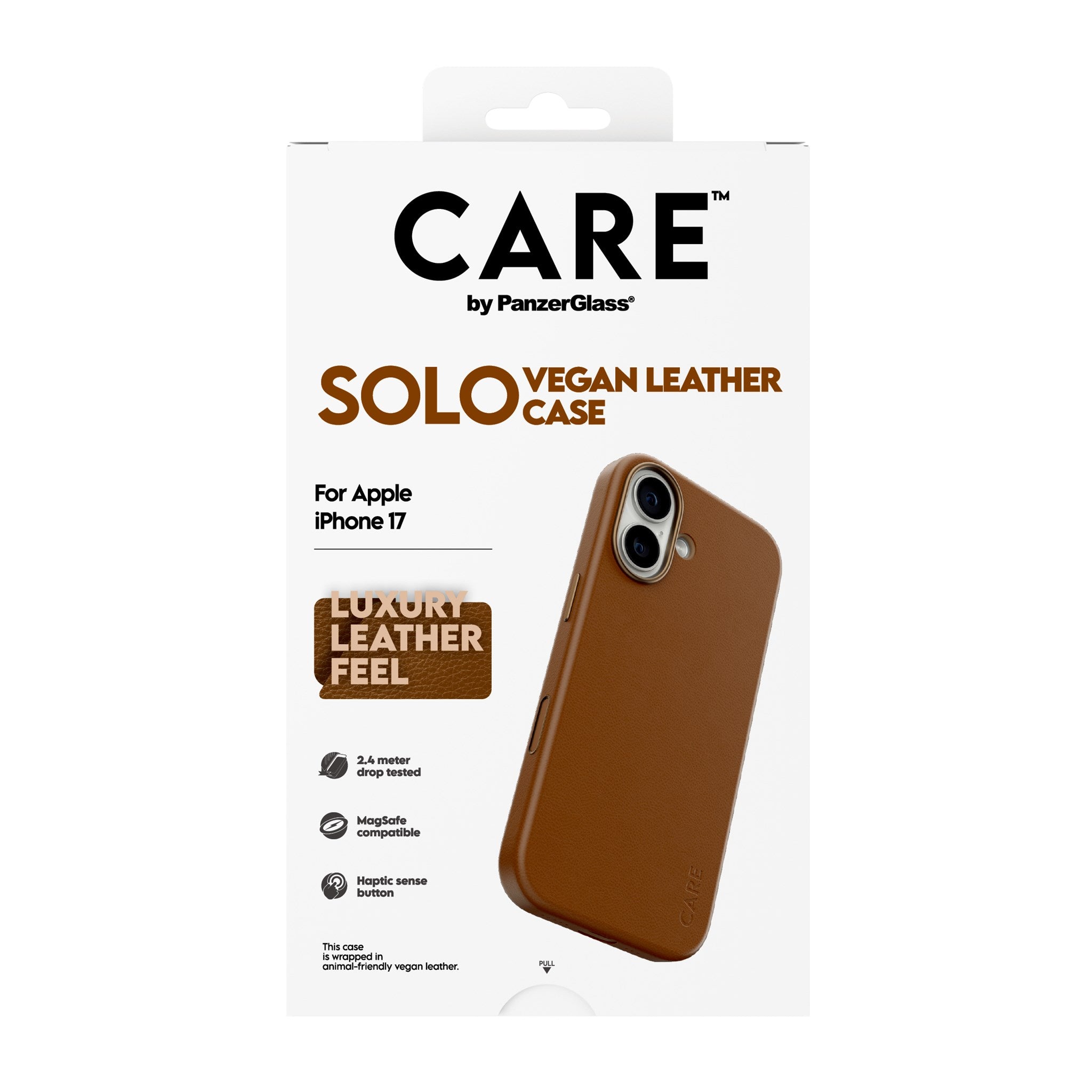 CARE™ by PanzerGlass® Solo Case Brun iPhone 17