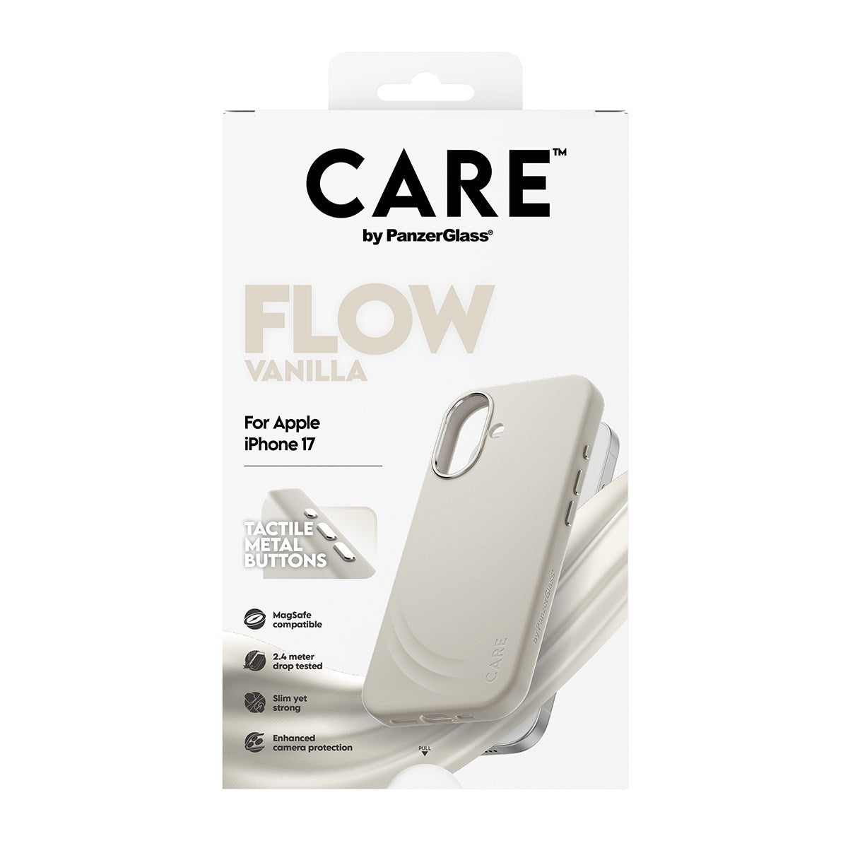 CARE by PanzerGlass® FLOW Case Vanilla m. MagSafe iPhone 17