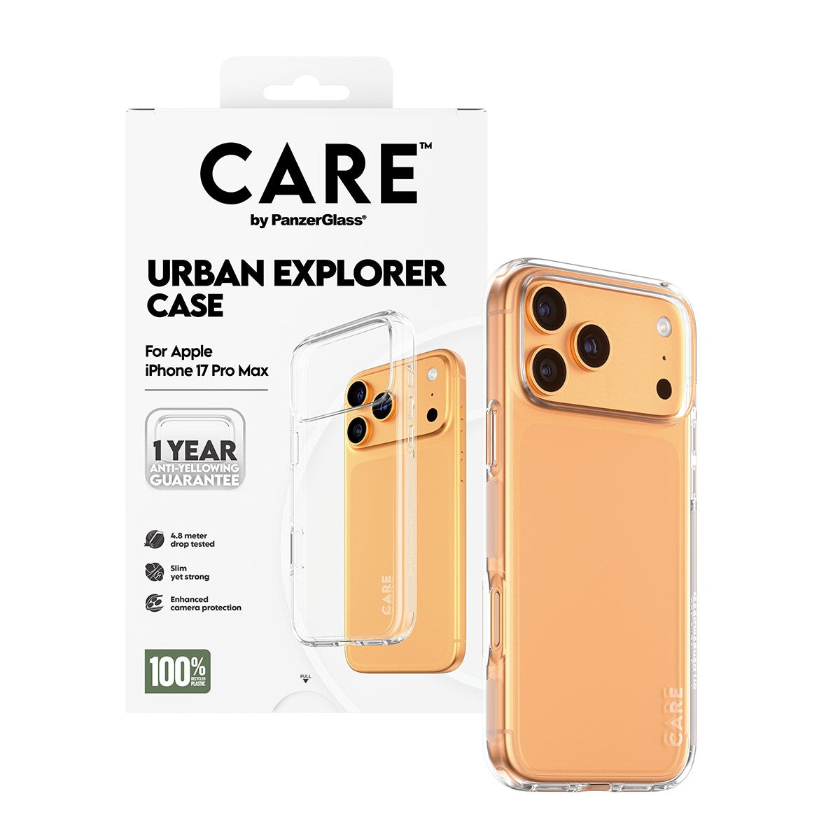 CARE™ by PanzerGlass® Urban Explorer Case Transparent iPhone 17 Pro Max