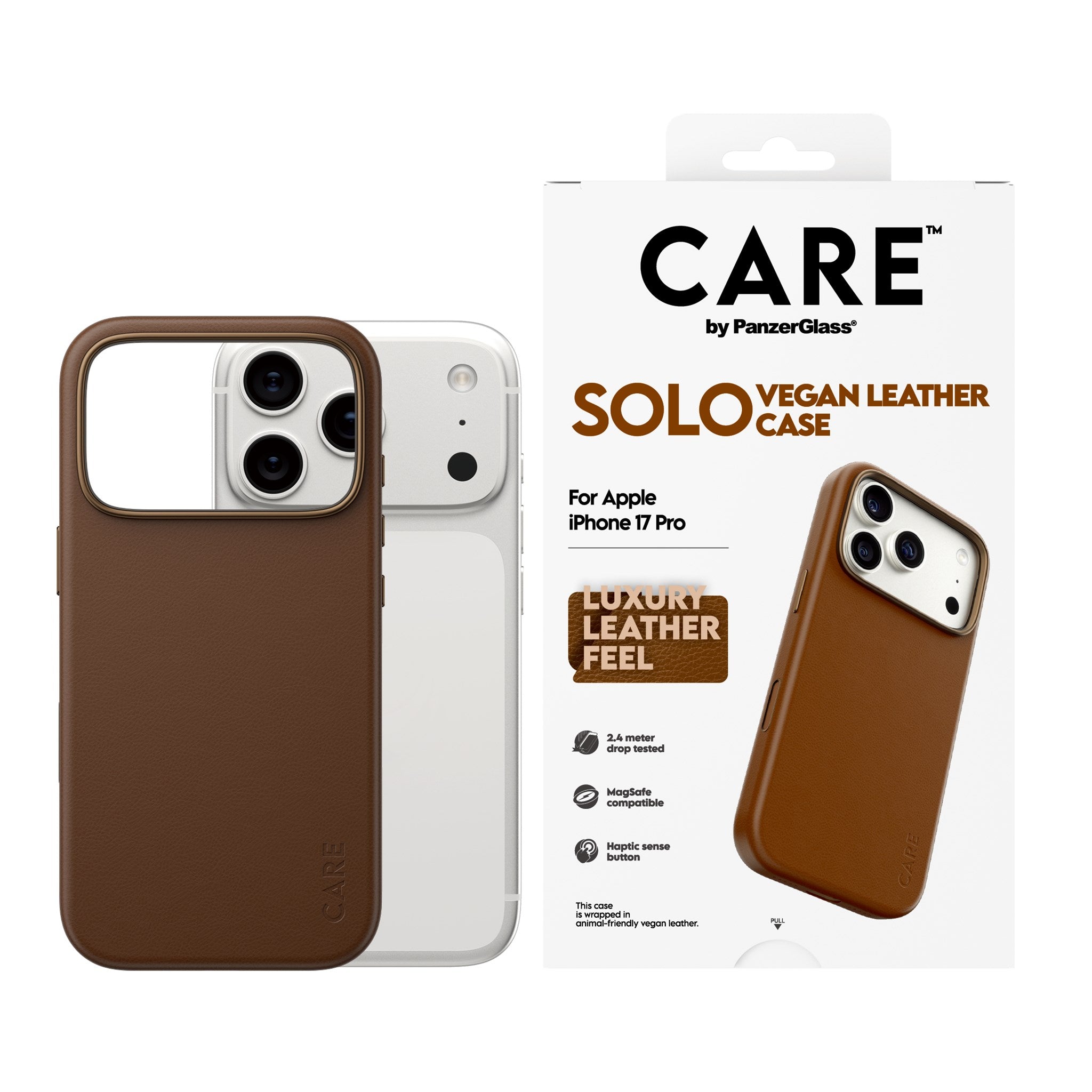 CARE™ by PanzerGlass® Solo Case Brun iPhone 17 Pro