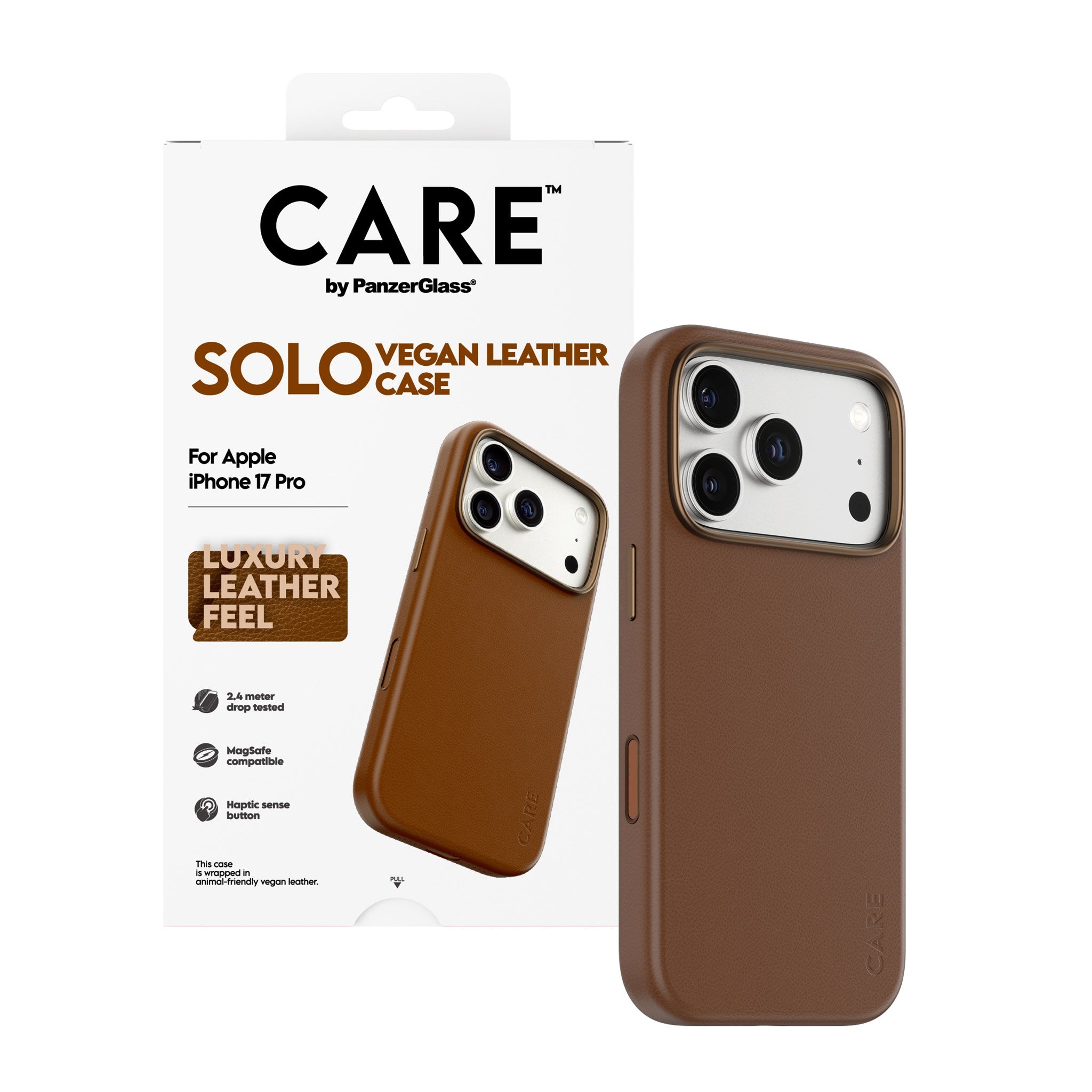 CARE™ by PanzerGlass® Solo Case Brun iPhone 17 Pro