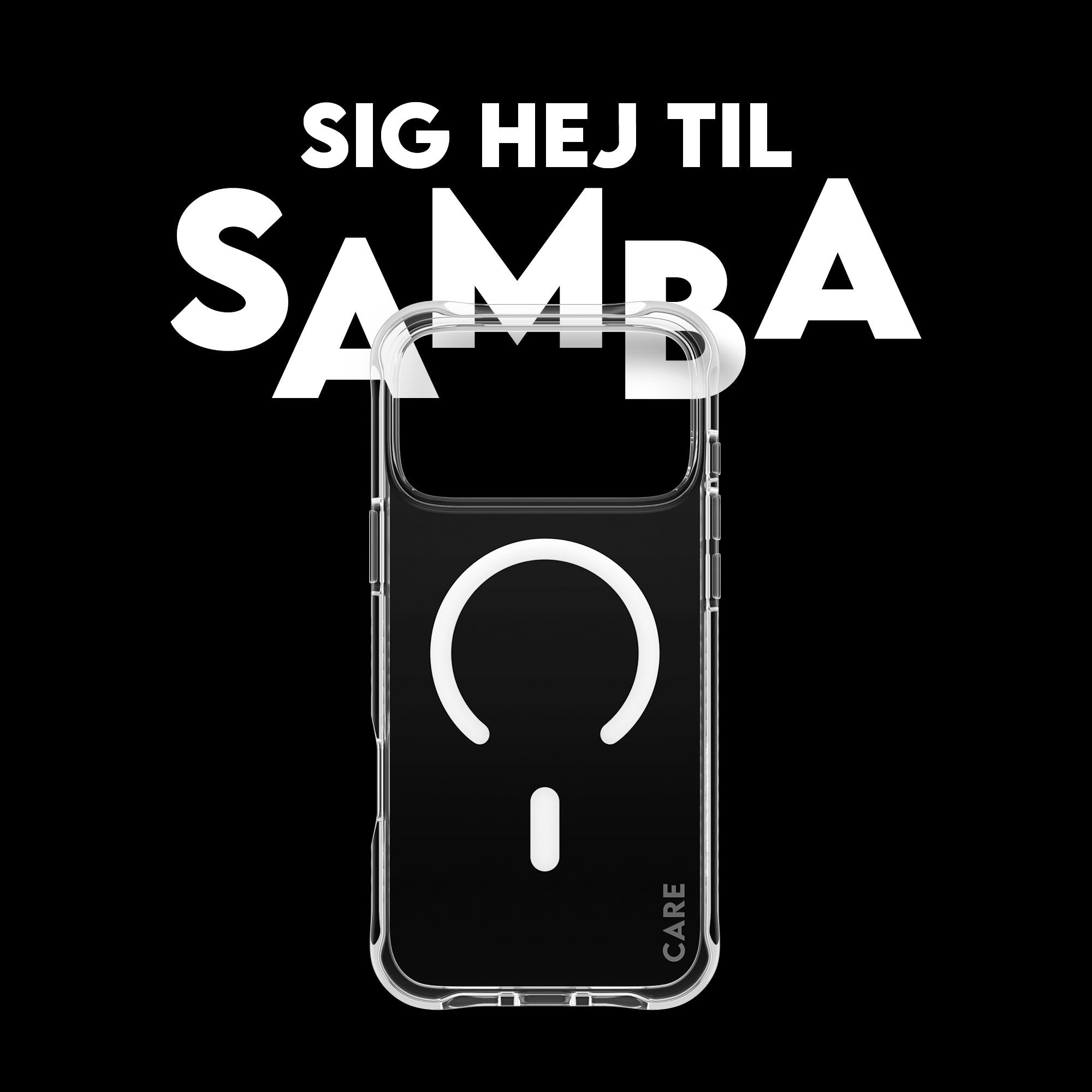 CARE™ by PanzerGlass® Samba Case Transparent m. Hvid MagSafe iPhone 17 Pro Max