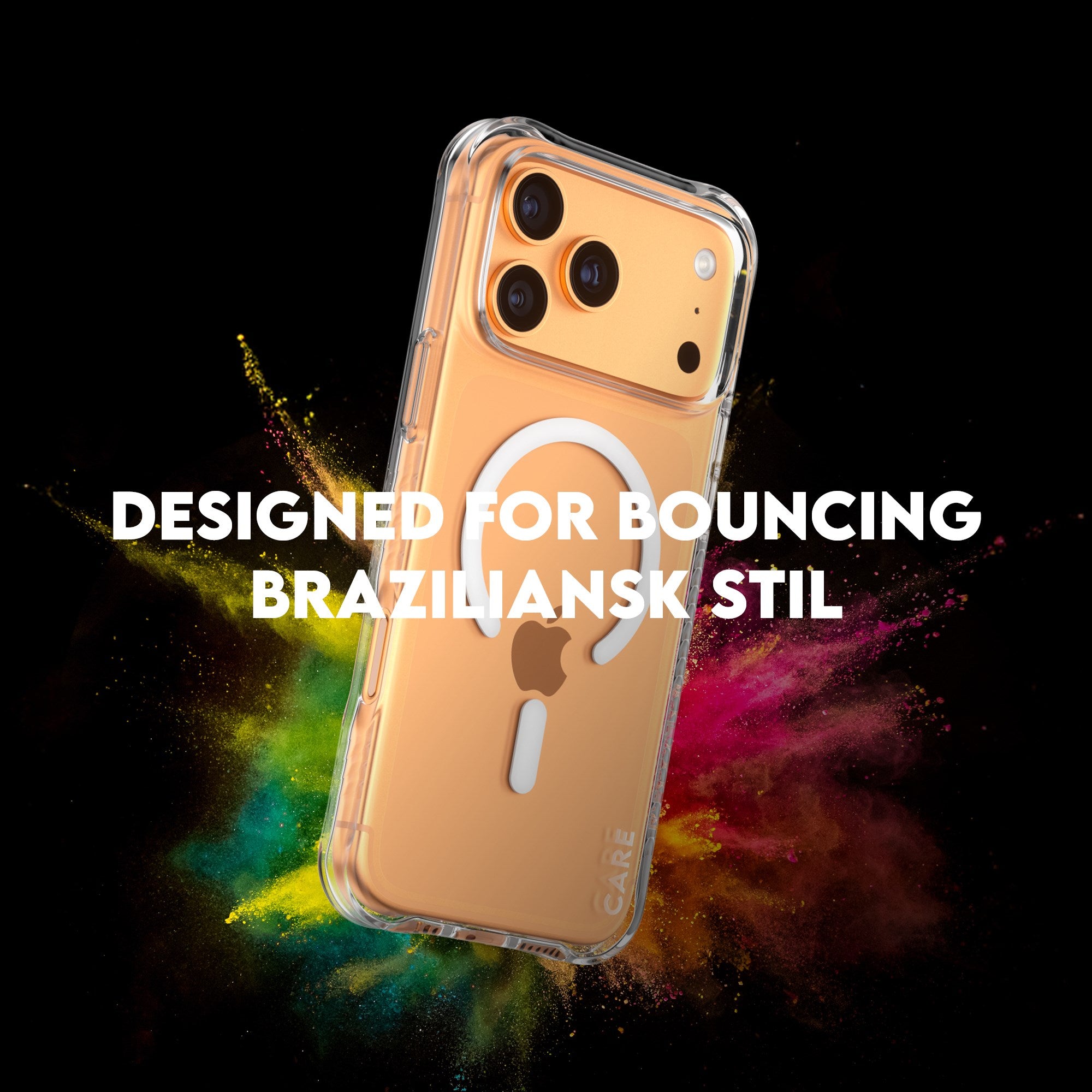 CARE™ by PanzerGlass® Samba Case Transparent m. Hvid MagSafe iPhone 17 Pro Max