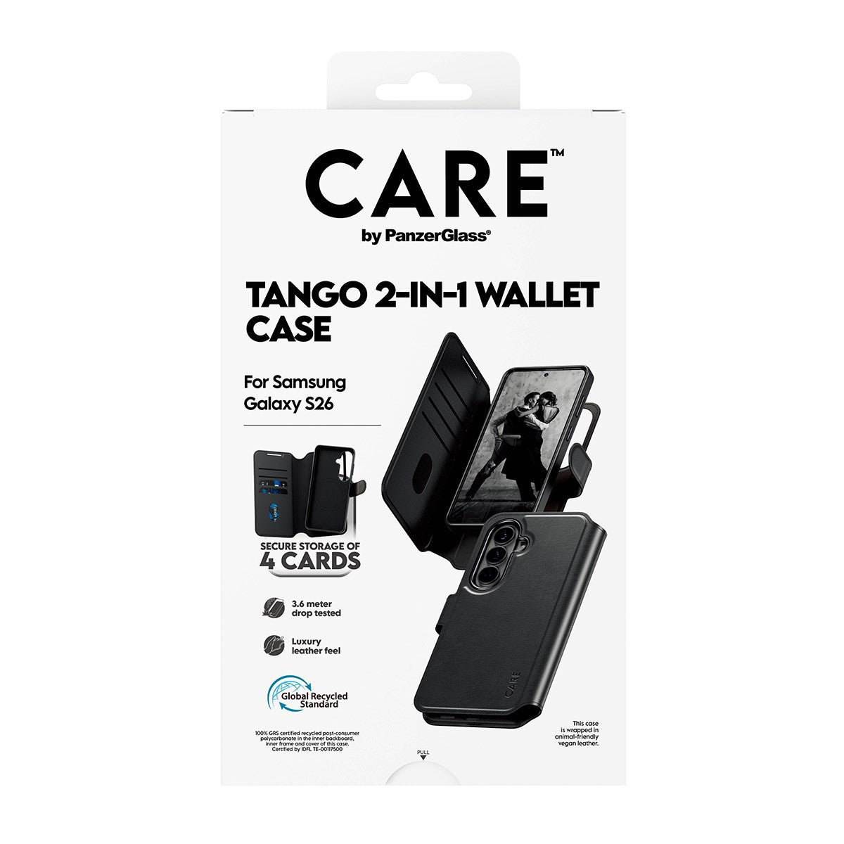 CARE™ by PanzerGlass® Tango 2-in-1 Wallet Case m. Qi Samsung Galaxy S26