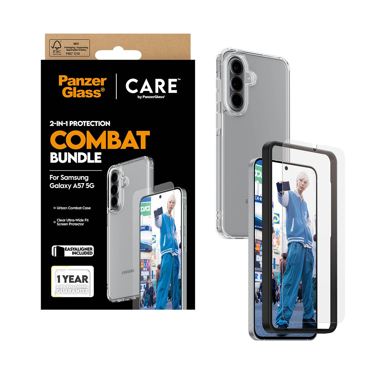 PanzerGlass® | CARE™ by PanzerGlass® 2-i-1 Combat Pakke Samsung Galaxy A57