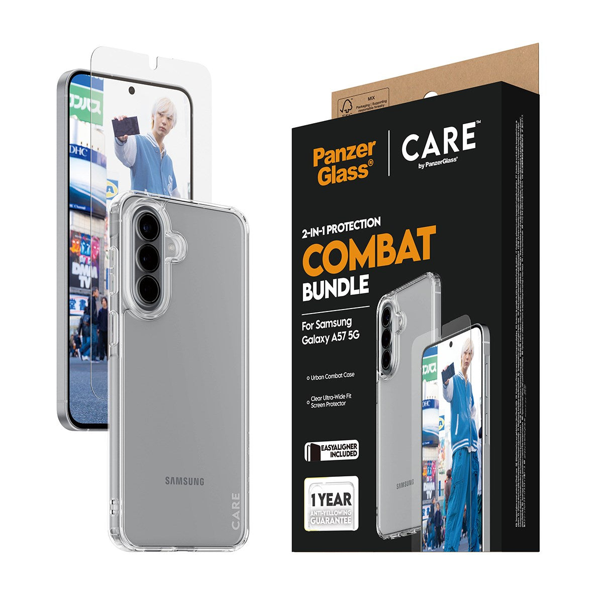 PanzerGlass® | CARE™ by PanzerGlass® 2-i-1 Combat Pakke Samsung Galaxy A57