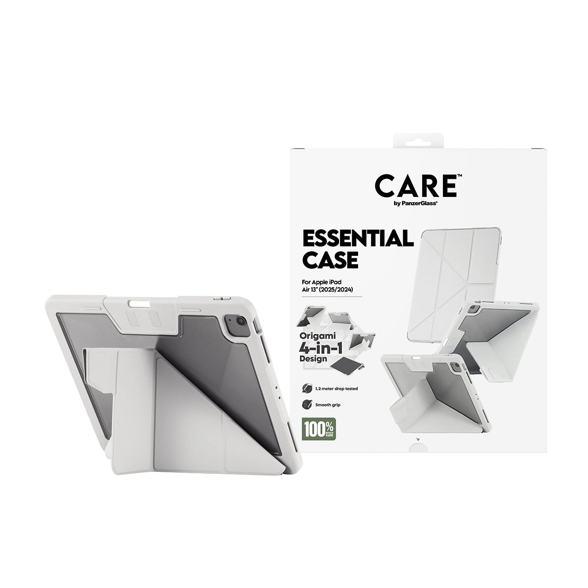 CARE by PanzerGlass® TPU Essential Case Lysegrå iPad Air 13