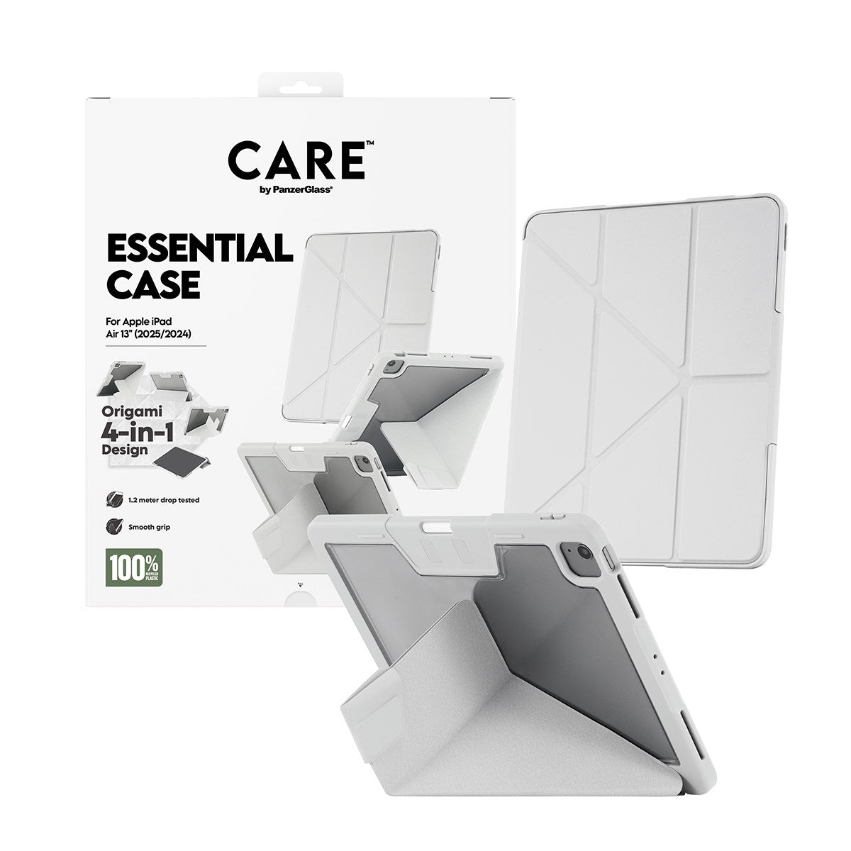 CARE by PanzerGlass® TPU Essential Case Lysegrå iPad Air 13