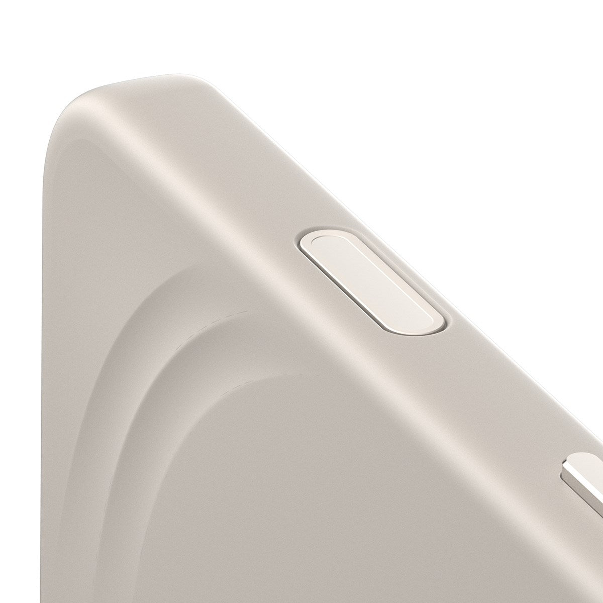 CARE by PanzerGlass® FLOW Case Vanilla m. Haptic Button & MagSafe iPhone 17