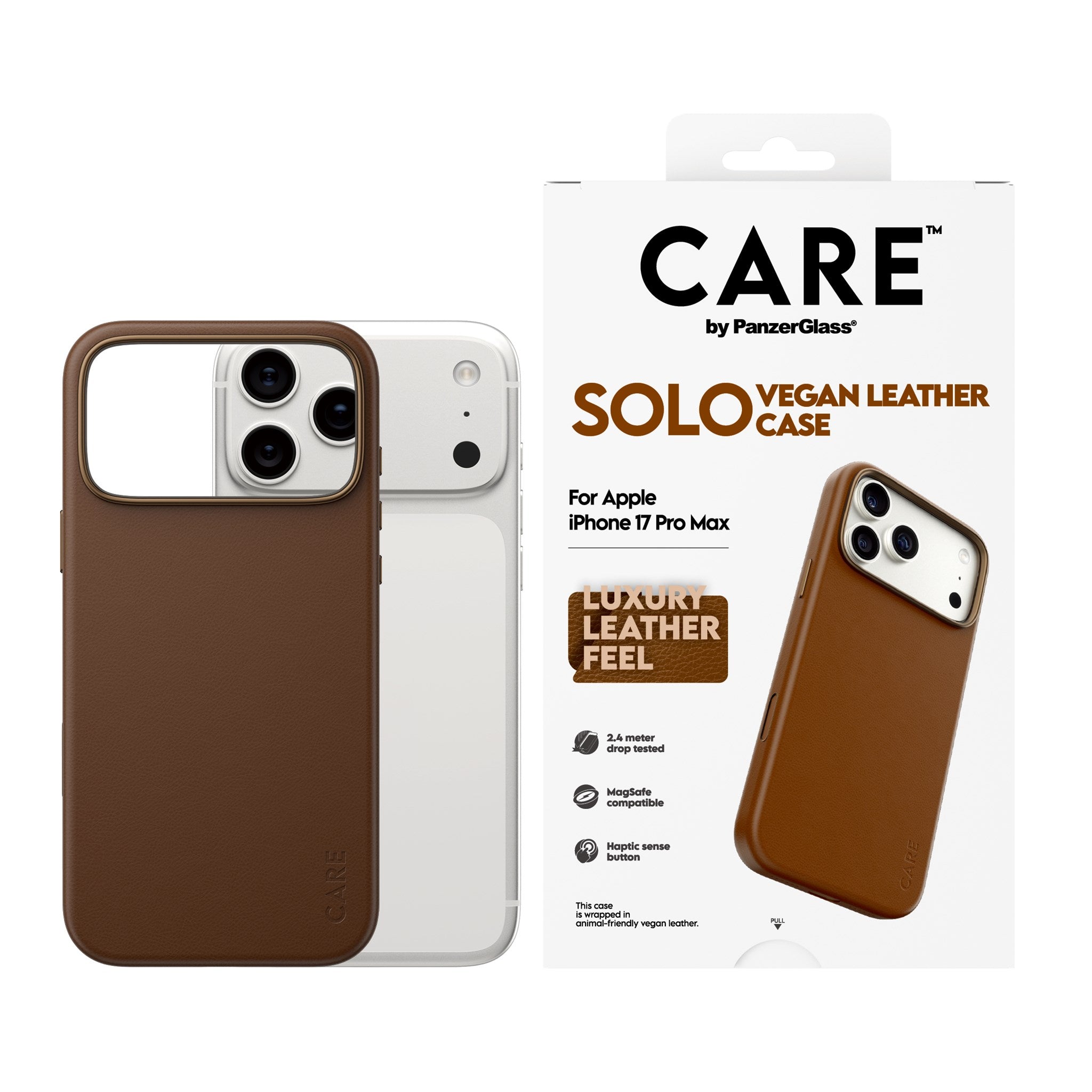 CARE™ by PanzerGlass® Solo Case Brun iPhone 17 Pro Max