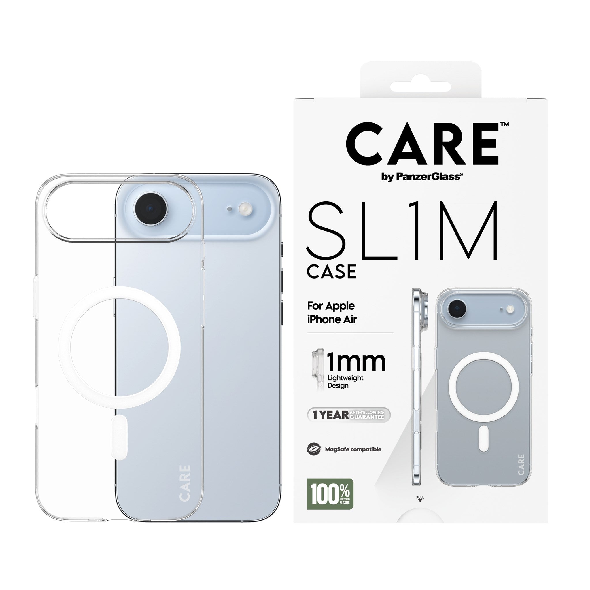 CARE™ by PanzerGlass® SL1M Case Transparent m. MagSafe iPhone Air