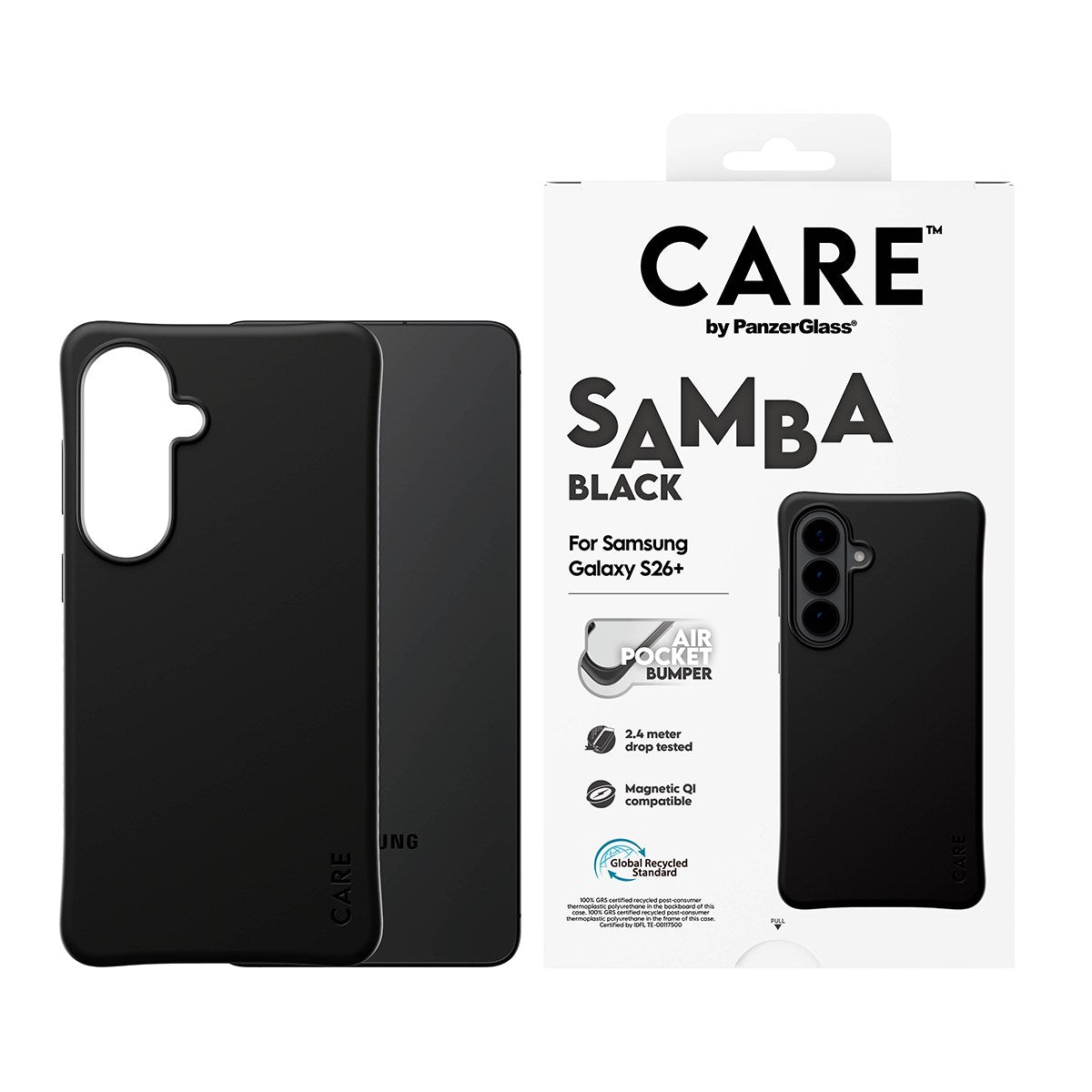 CARE™ by PanzerGlass® Samba Case Sort m. Qi Samsung Galaxy S26+