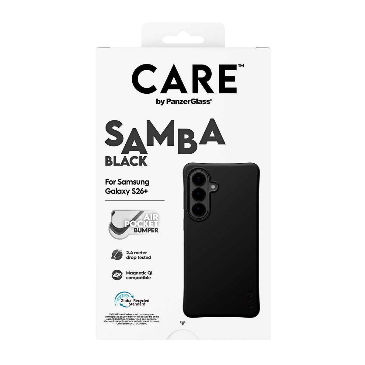 CARE™ by PanzerGlass® Samba Case Sort m. Qi Samsung Galaxy S26+