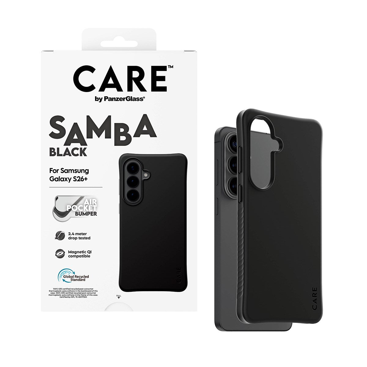 CARE™ by PanzerGlass® Samba Case Sort m. Qi Samsung Galaxy S26+