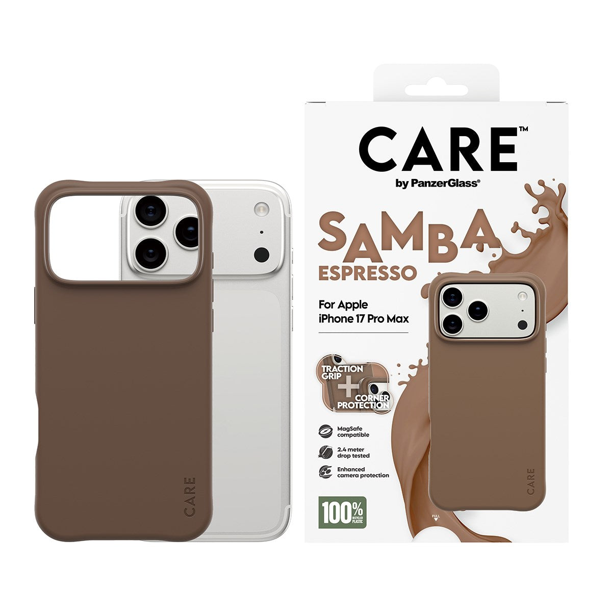 CARE™ by PanzerGlass® Samba Case Espresso m. MagSafe iPhone 17 Pro Max