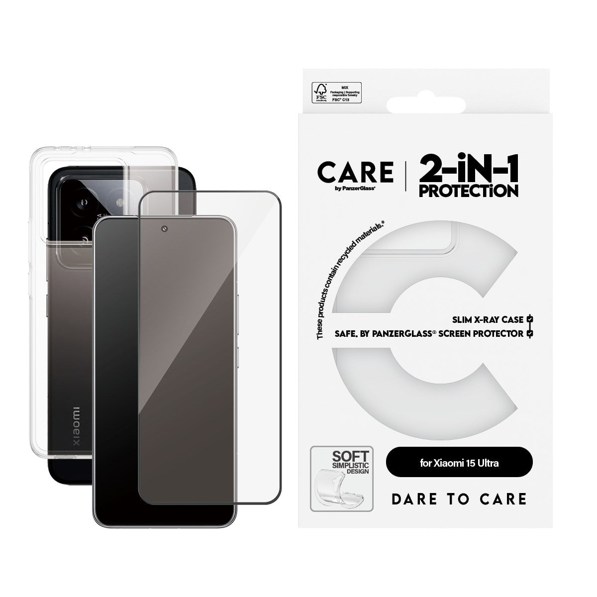 CARE by PanzerGlass® 2-in-1 Pakke Xiaomi 15 Ultra