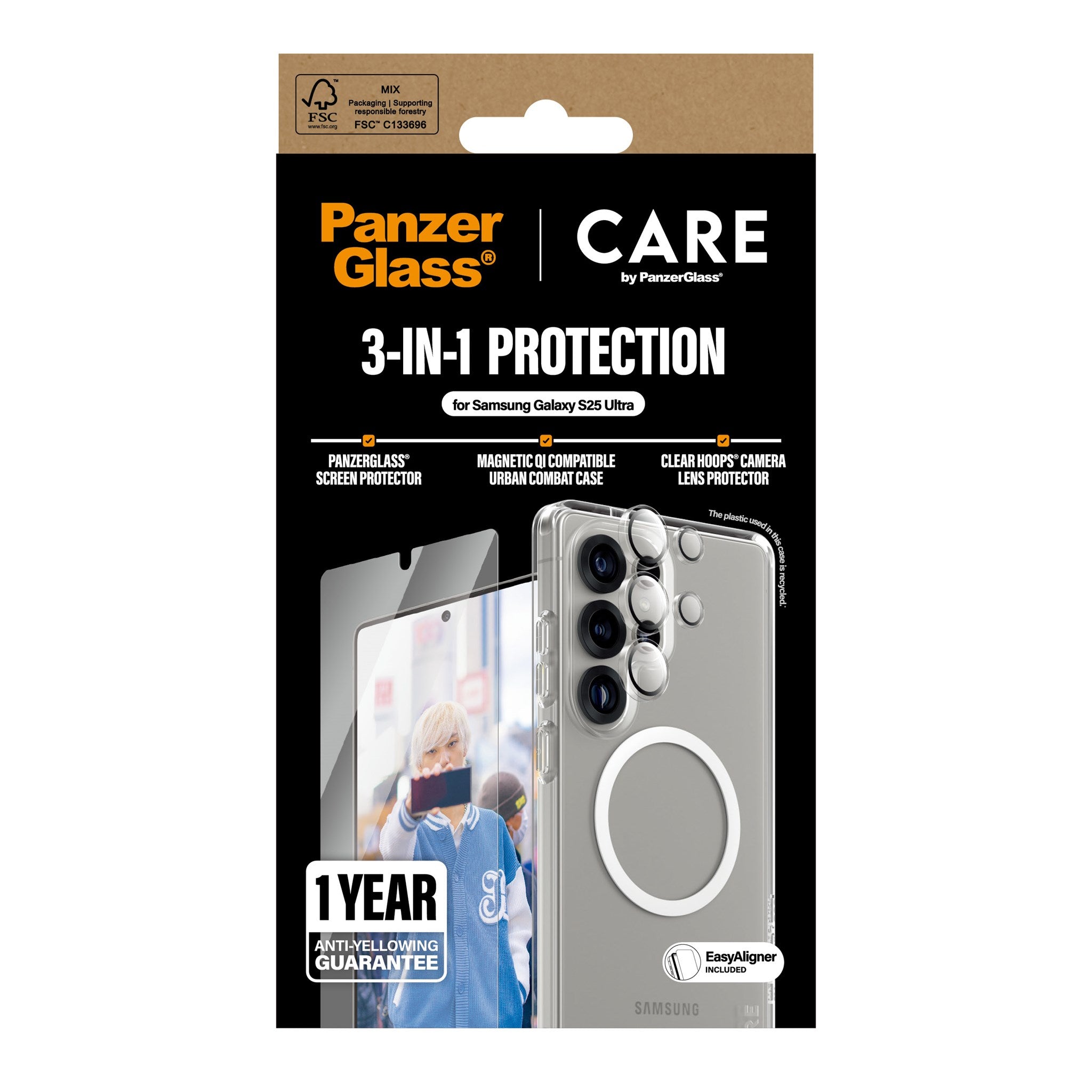 PanzerGlass® | CARE by PanzerGlass® Urban Combat 3-in-1 Pakke Samsung Galaxy S25 Ultra