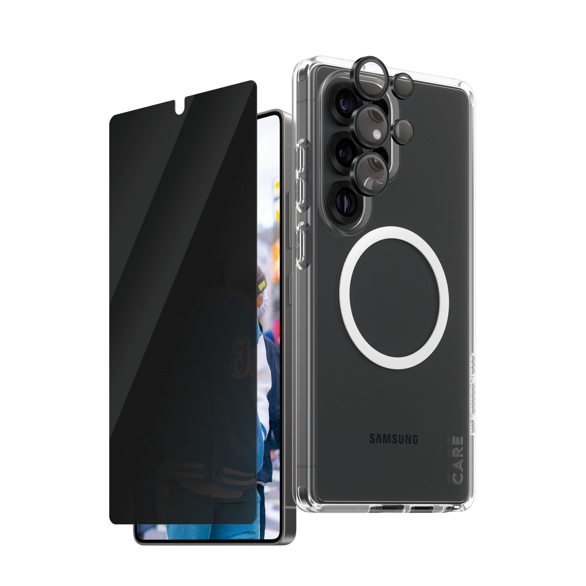 PanzerGlass® | CARE by PanzerGlass® Urban Combat 3-in-1 Privacy Pakke Samsung Galaxy S25 Ultra