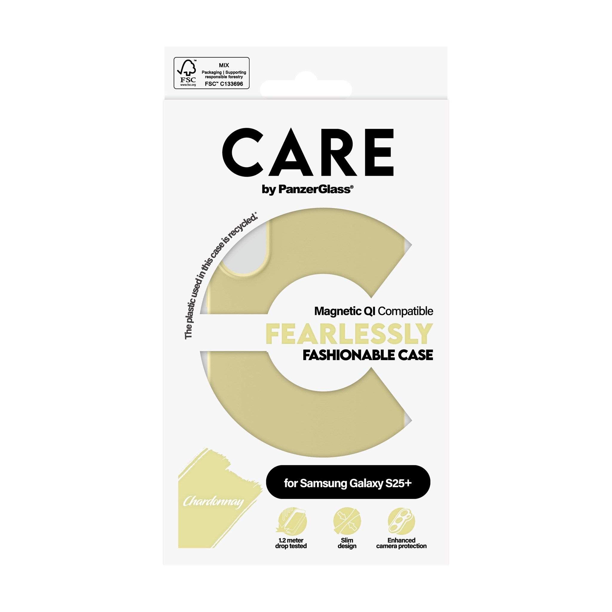 CARE by PanzerGlass® Case Chardonnay m. Qi Compatible Samsung Galaxy S25+