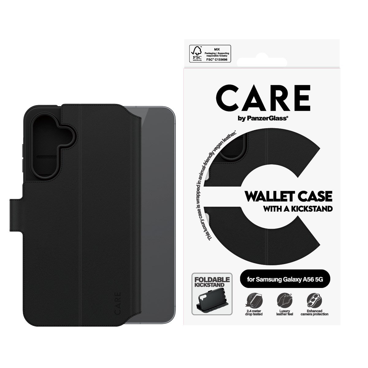 CARE by PanzerGlass® Wallet Case m. Kickstand Samsung Galaxy A56 5G