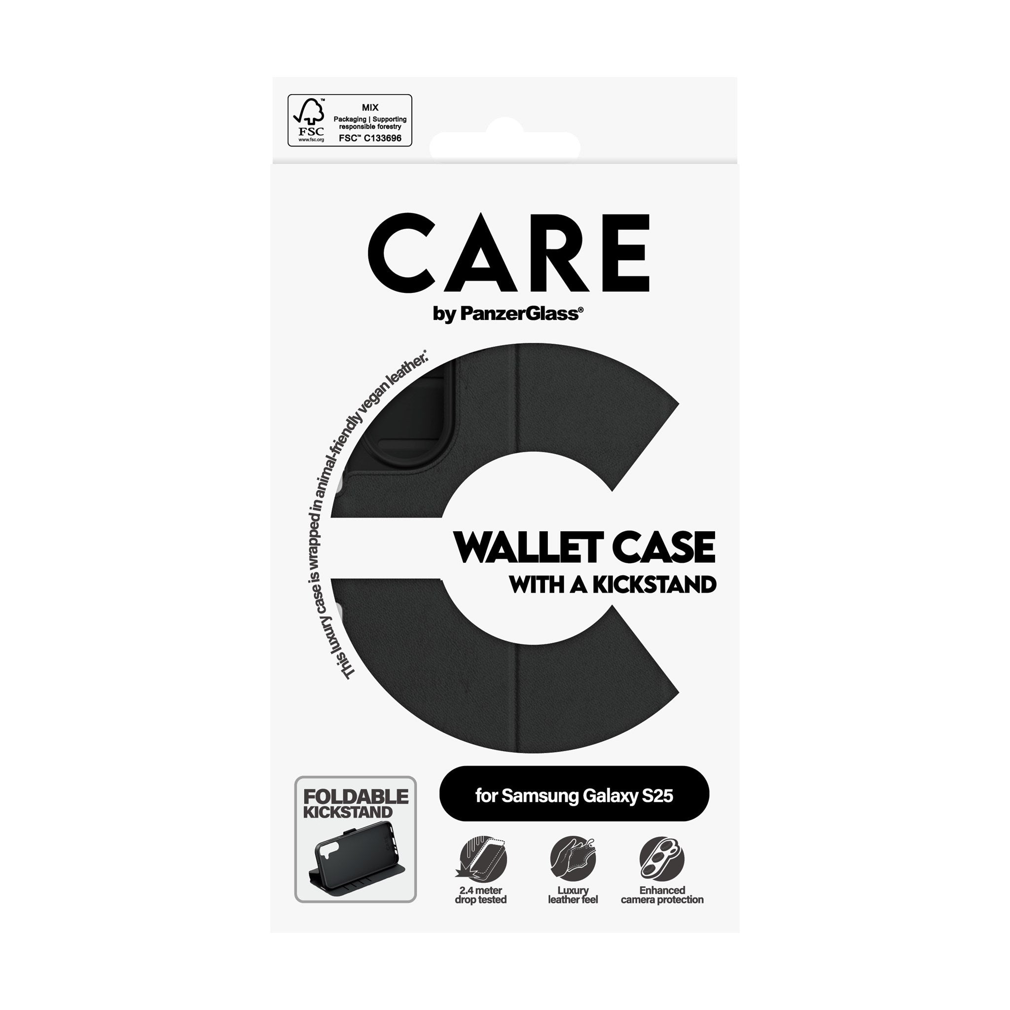 CARE by PanzerGlass® Wallet Case m. Kickstand Samsung Galaxy S25