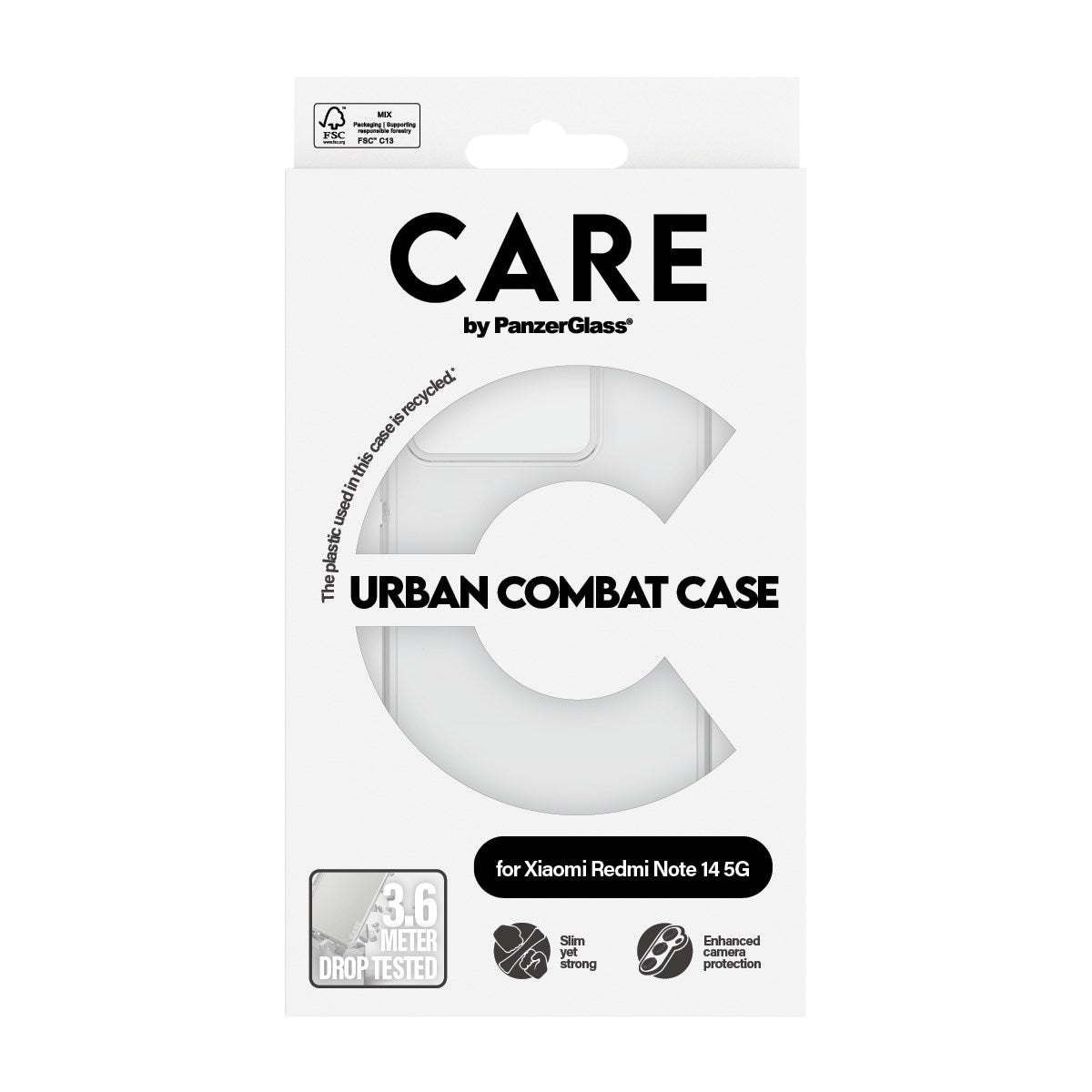 CARE™ by PanzerGlass® Urban Combat Case Transparent Xiaomi Redmi Note 14 5G