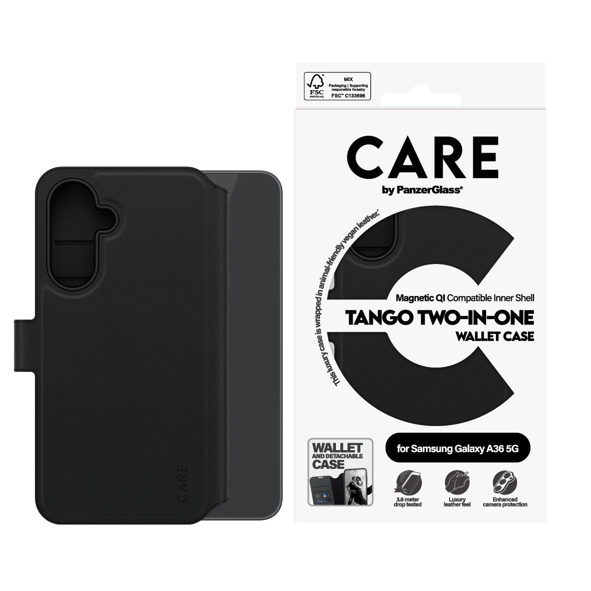 CARE™ by PanzerGlass® Tango 2-in-1 Wallet Case Samsung Galaxy A36 5G