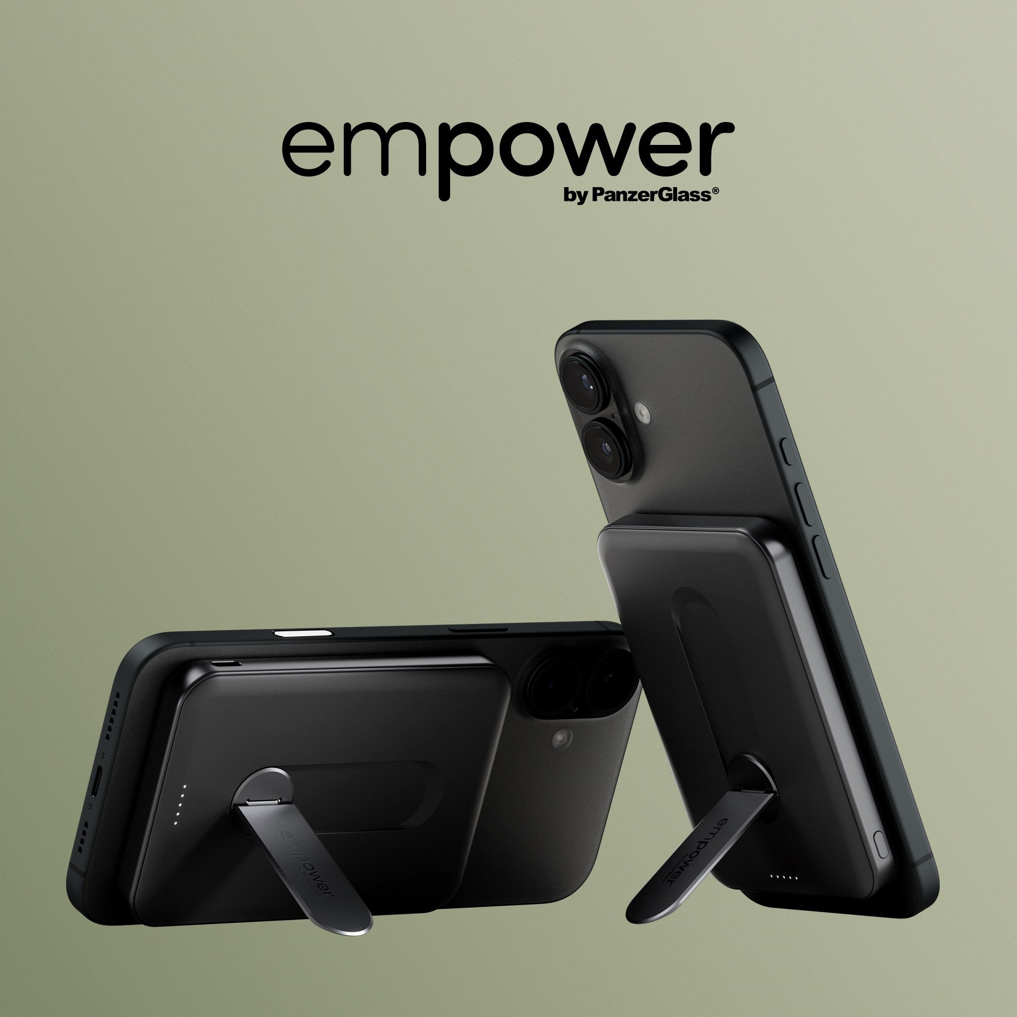 empower™ by PanzerGlass® empower™ Bank m. Spin Stand | 5000mAh | Space Black