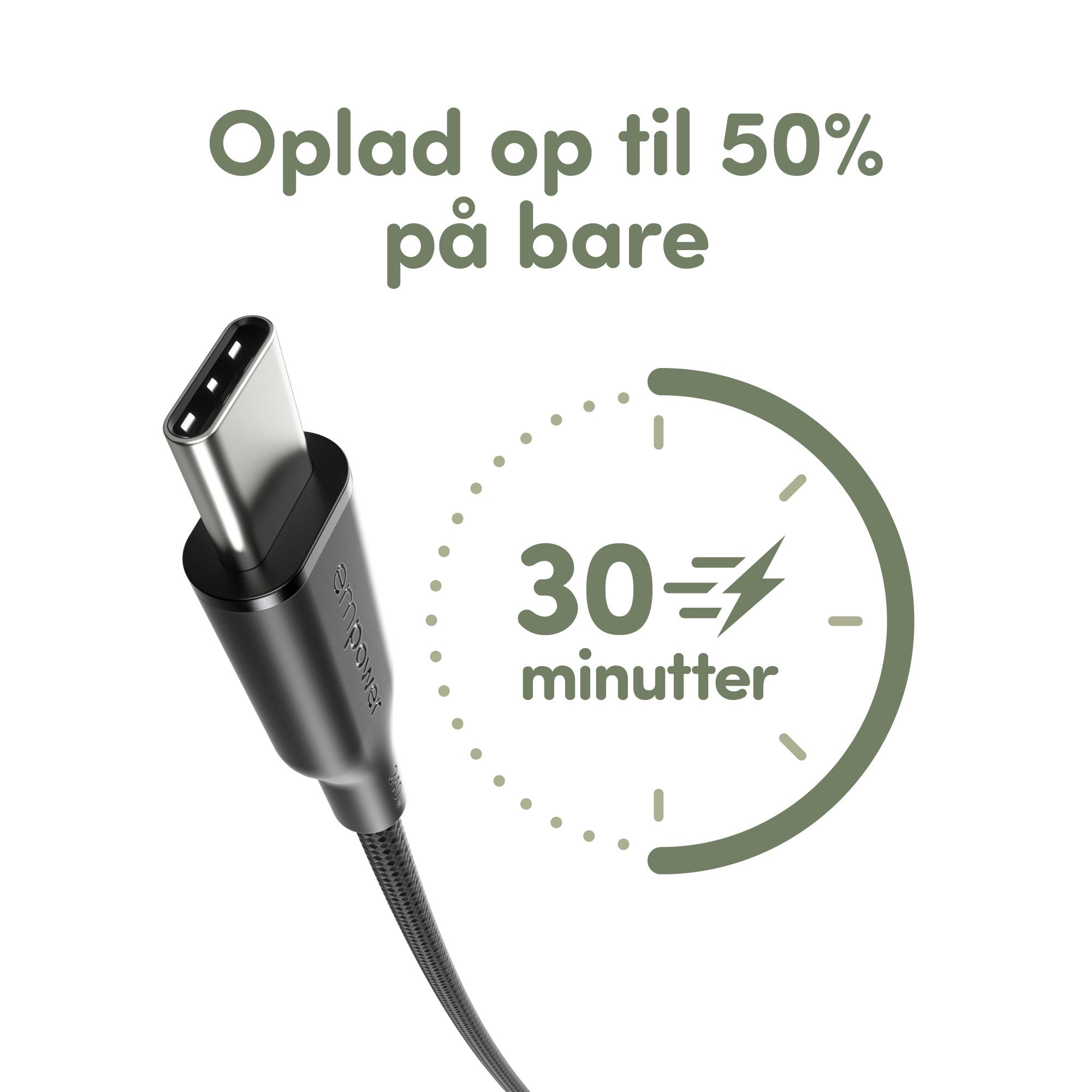 empower™ by PanzerGlass® Racing 240W USB-C to USB-C Kabel | USB 2.0 | 2M | Space Black