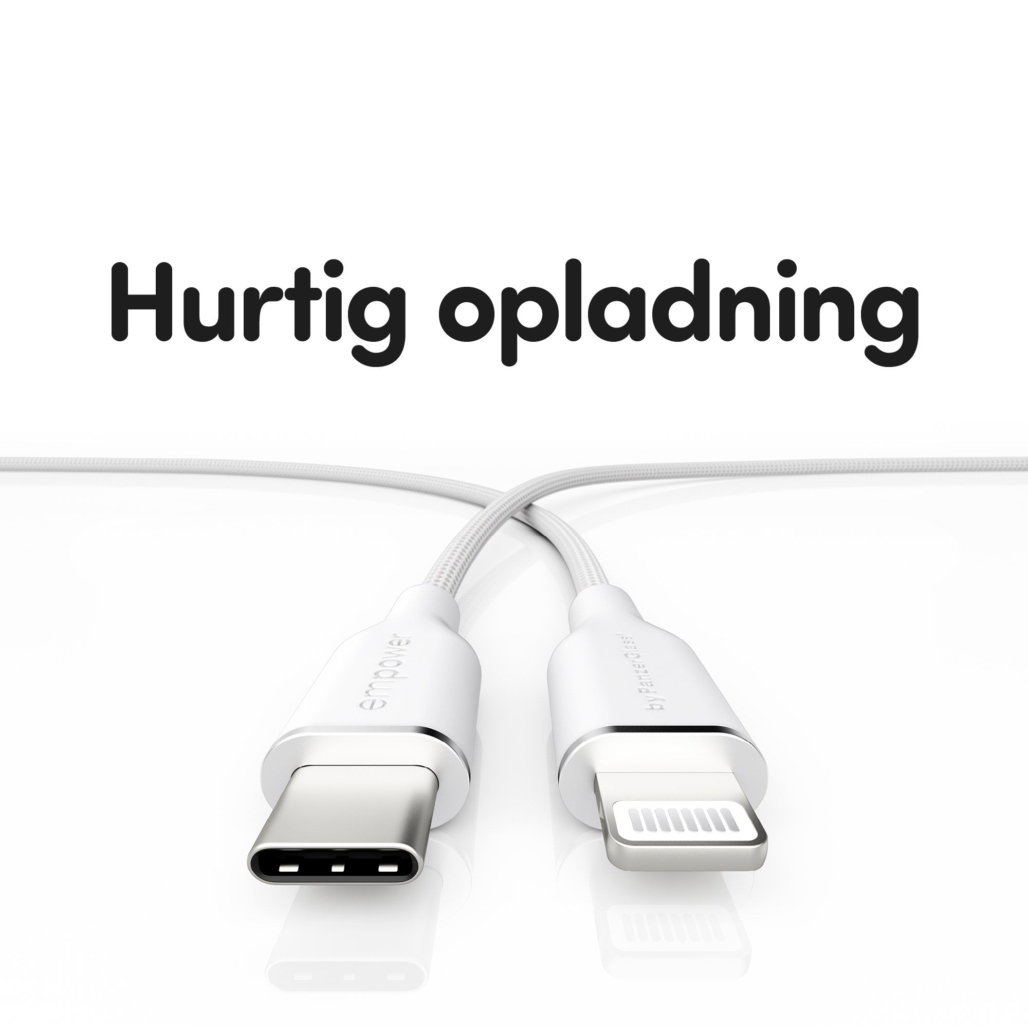 empower™ by PanzerGlass® Racing 60W USB-C to Lightning Kabel | USB 2.0 | 1.2M | Silver White