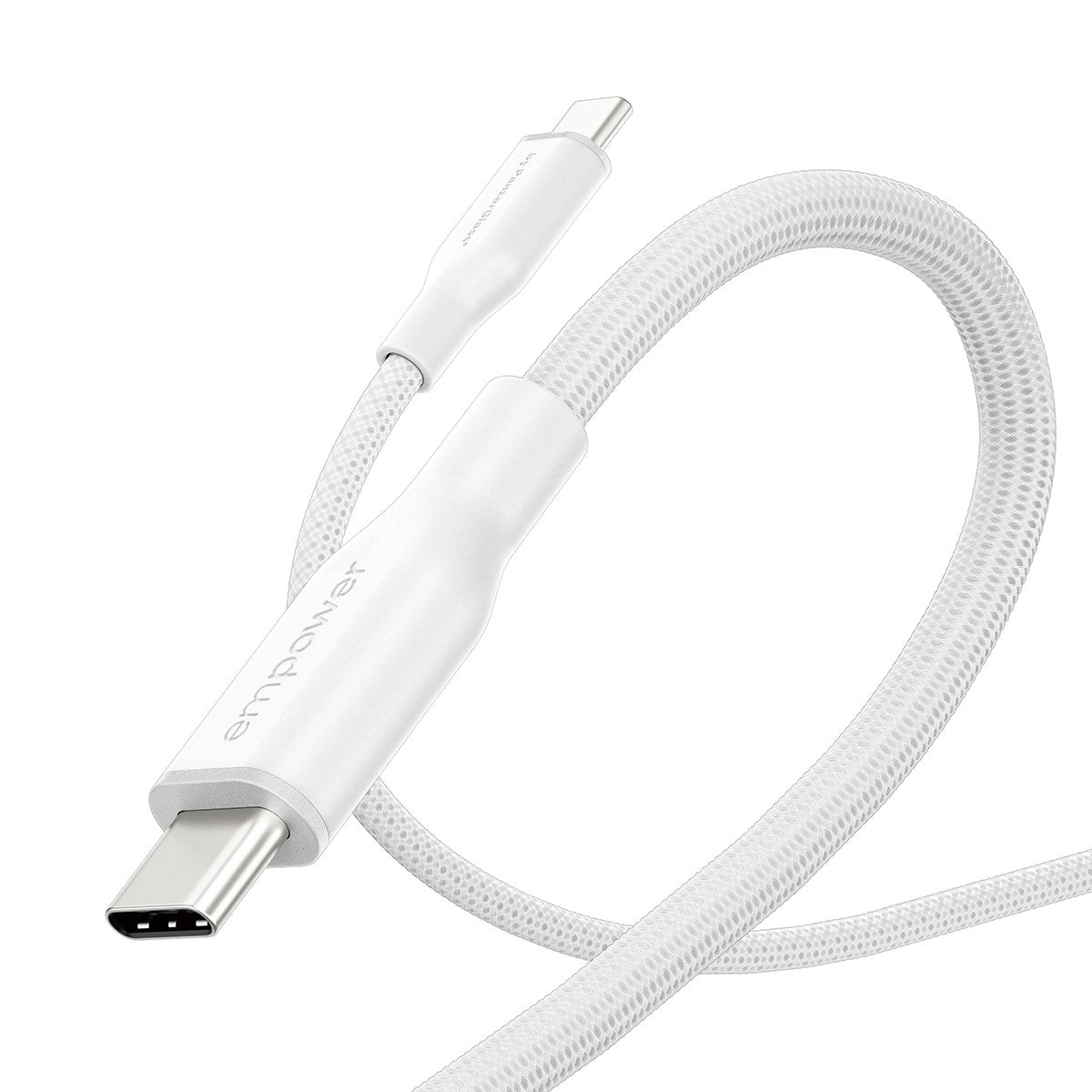 empower by PanzerGlass® Racing 60W USB-C to USB-C Kabel | USB 2.0 | 1.2M | Silver White