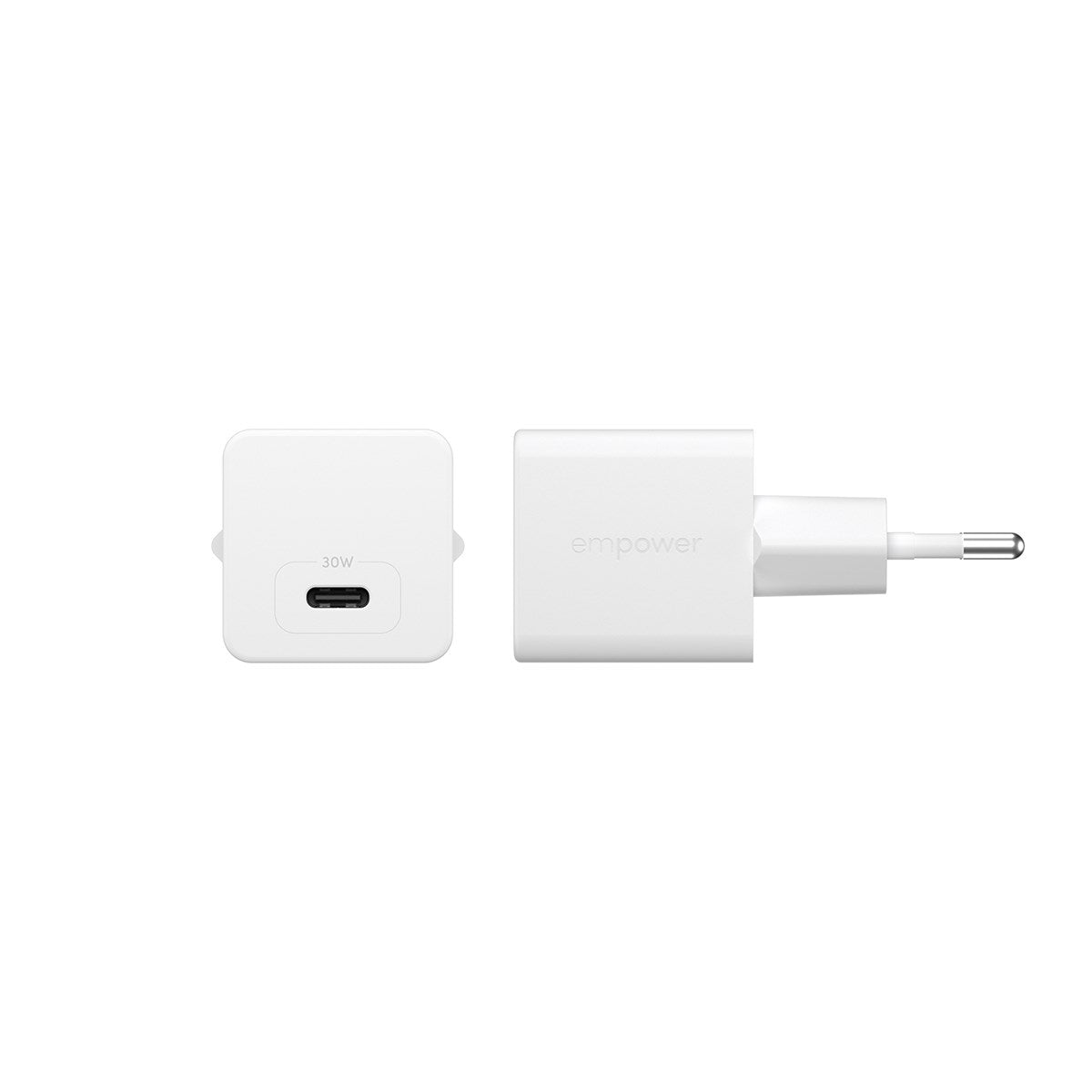 empower by PanzerGlass® Turbo 30W Oplader Single USB-C | EU Stik | Silver White