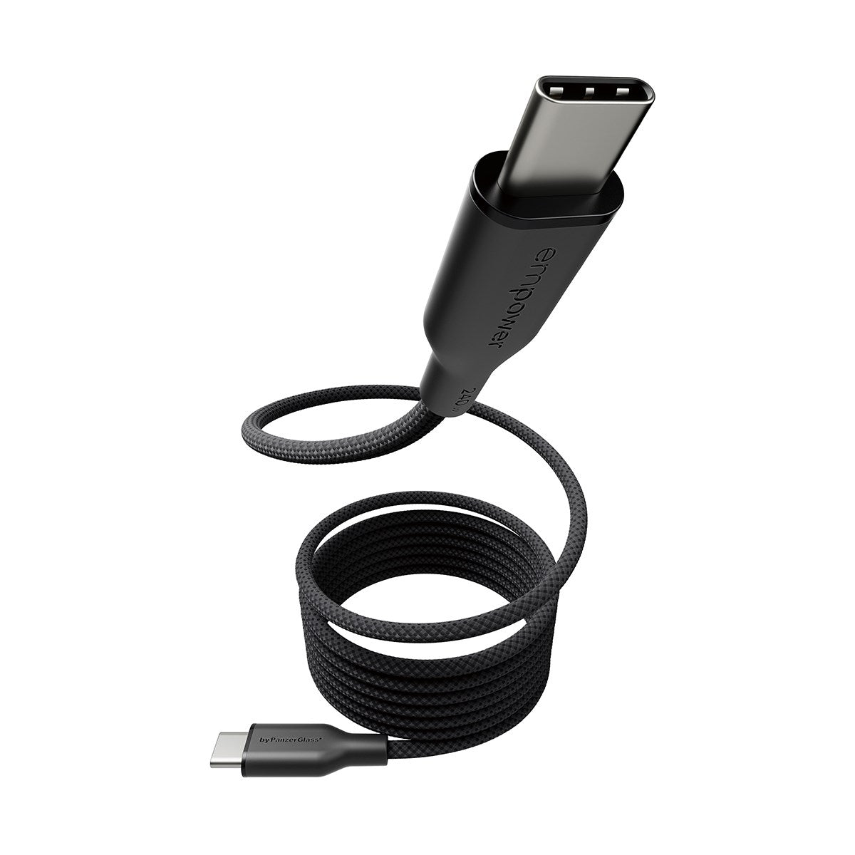 empower by PanzerGlass® Magnetic 240W USB-C to USB-C Kabel | USB 2.0 | 1.5M | Space Black
