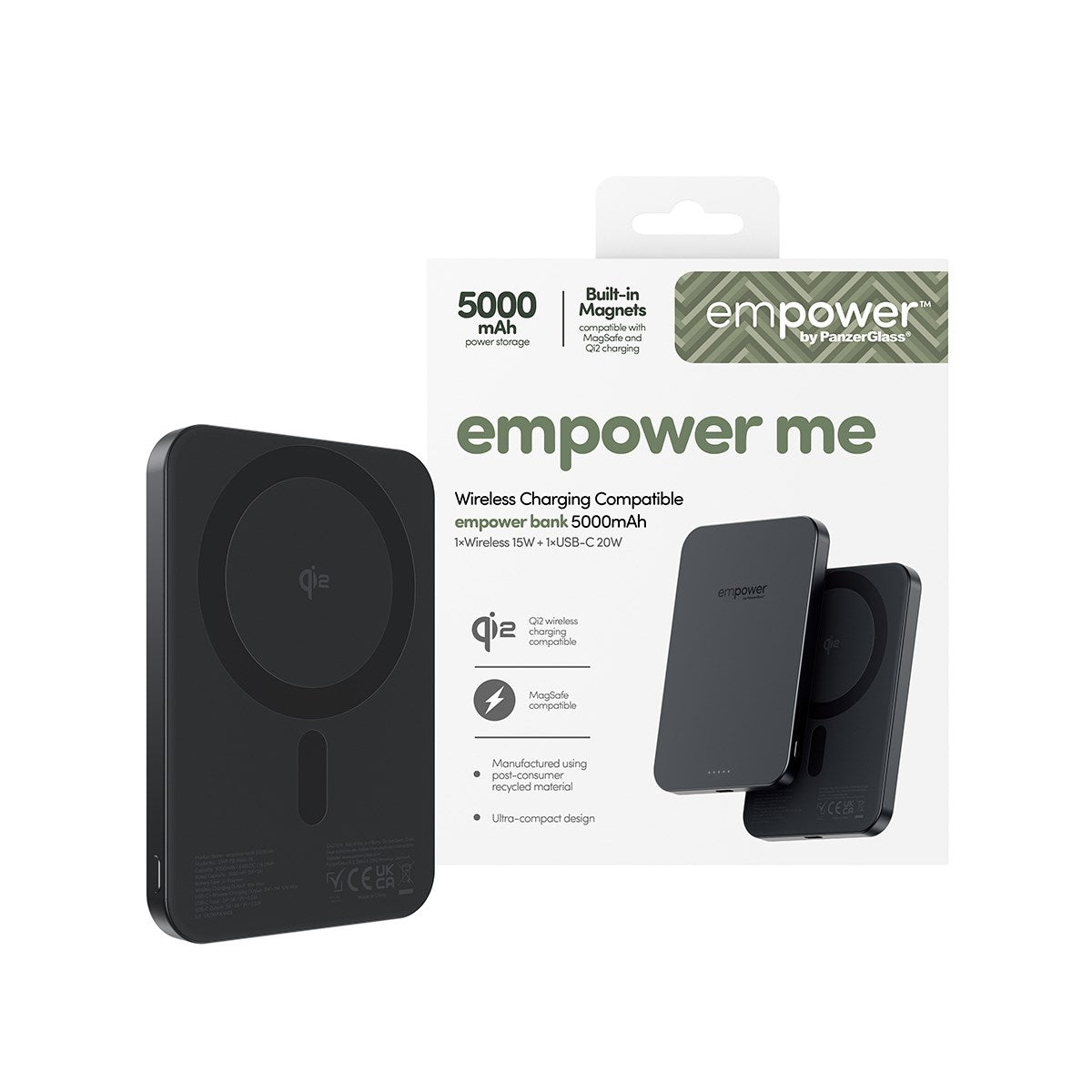 empower by PanzerGlass® empower Bank | 5000mAh | Space Black