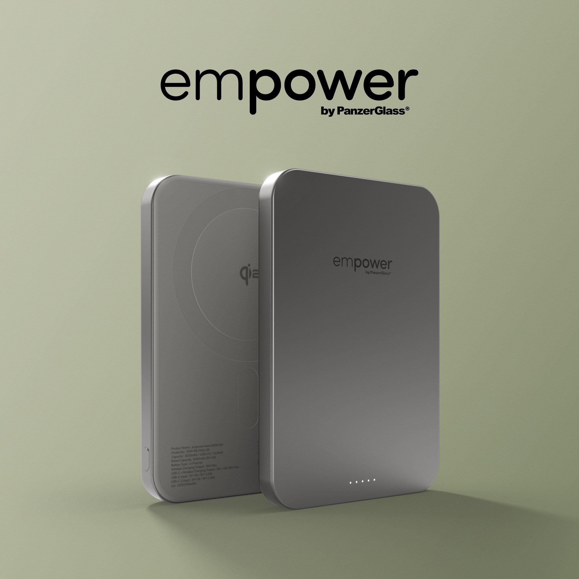 empower™ by PanzerGlass® empower™ Bank | 5000mAh | Titanium