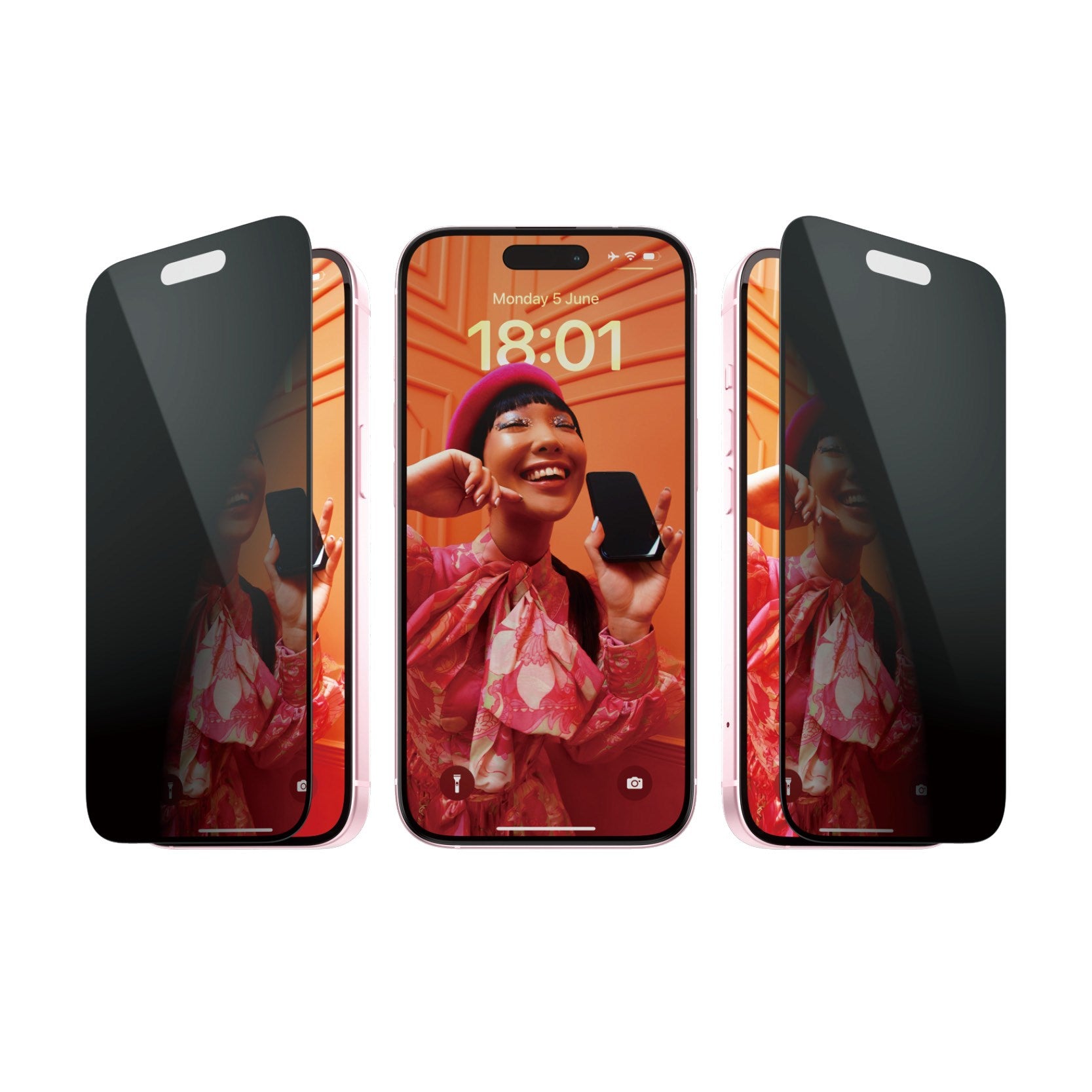 PanzerGlass® Privacy Skærmbeskyttelse iPhone 15 | Ultra-Wide Fit m. EasyAligner