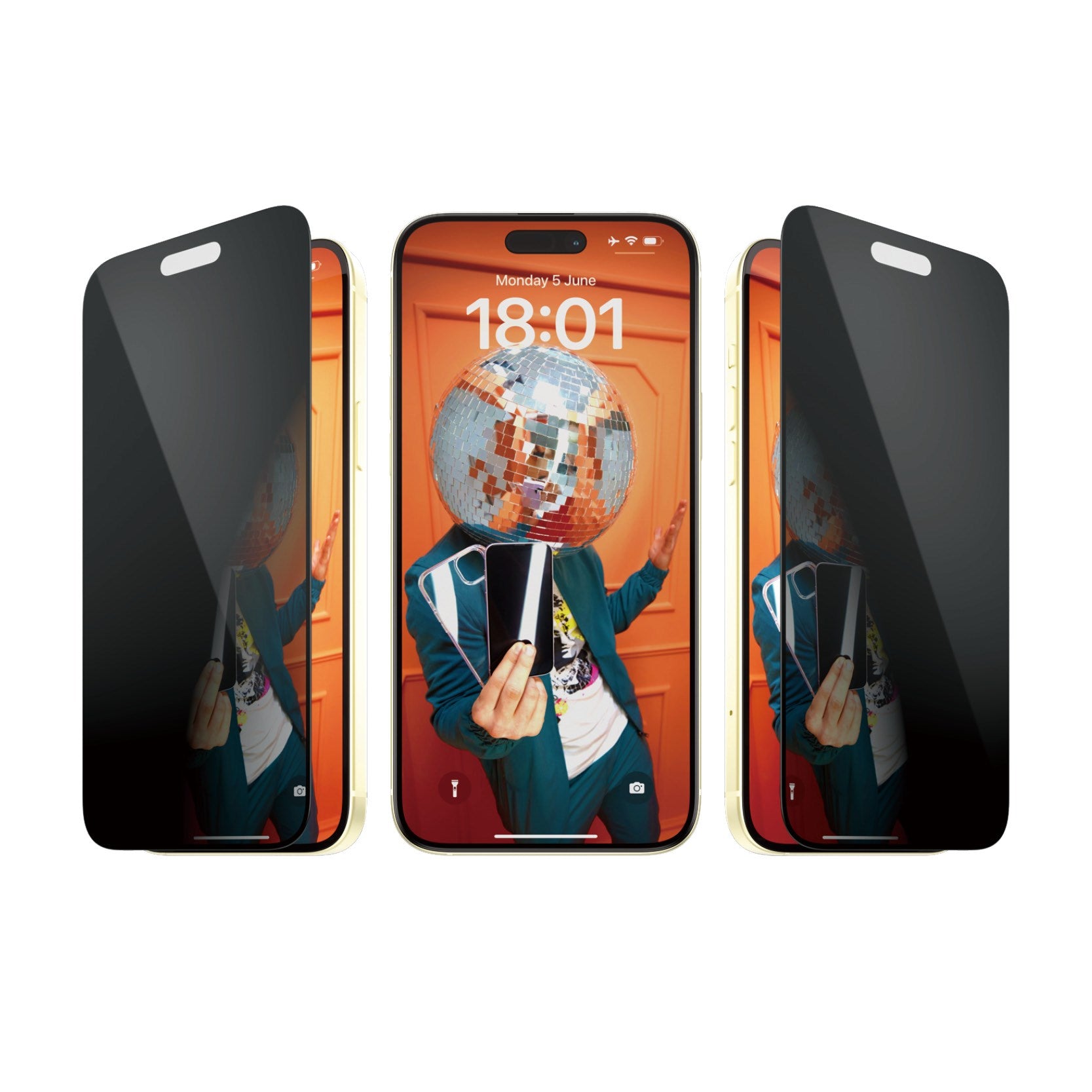 PanzerGlass® Privacy Skærmbeskyttelse iPhone 15 Plus | Ultra-Wide Fit m. EasyAligner