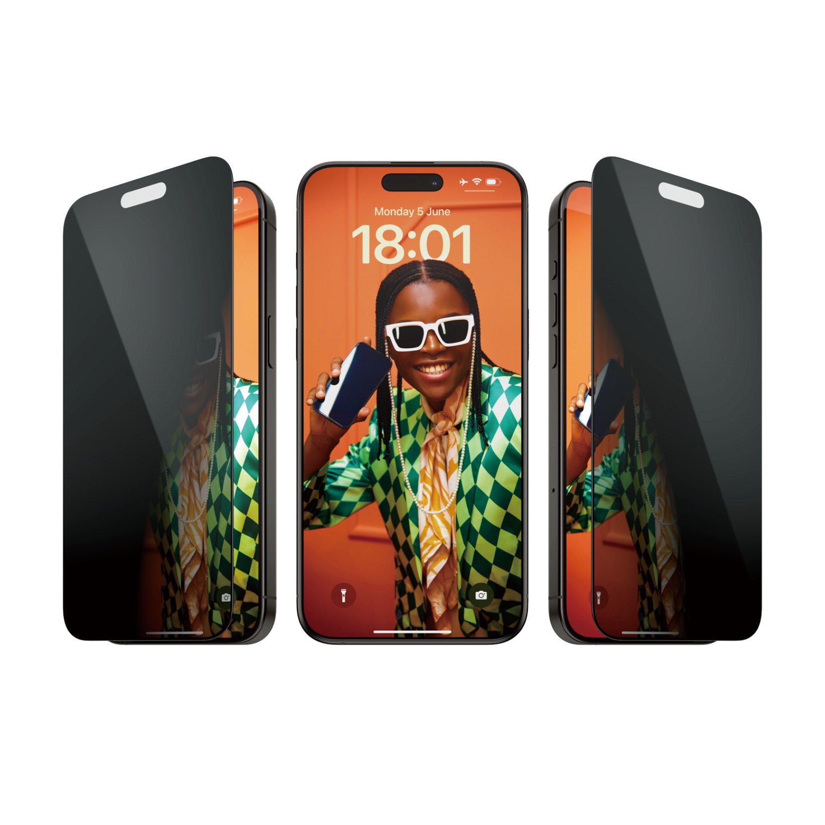 PanzerGlass® Privacy Skærmbeskyttelse iPhone 15 Pro Max | Ultra-Wide Fit m. EasyAligner