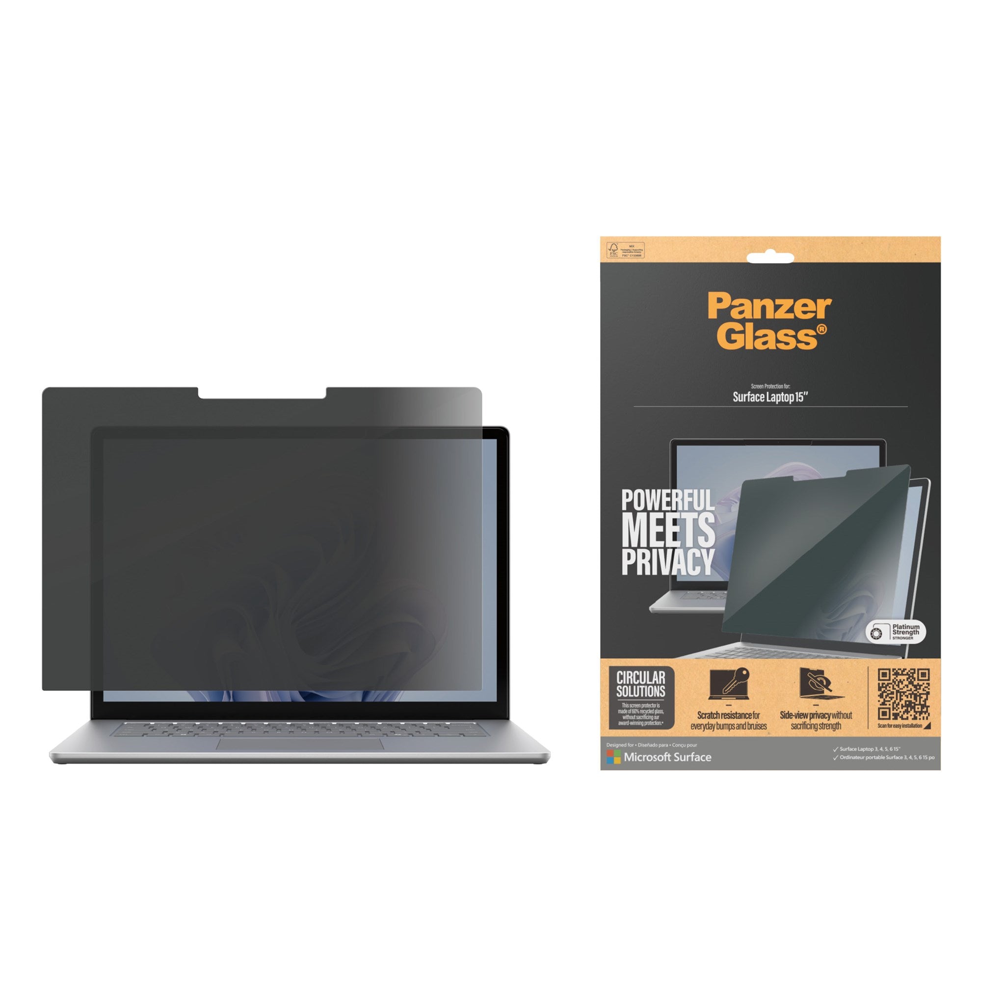 PanzerGlass® Privacy Filters Microsoft Surface Laptop 15