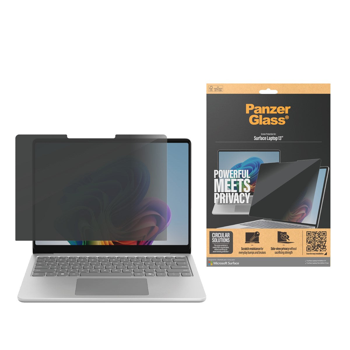 PanzerGlass® Privacy Skærmbeskyttelse Microsoft Surface Laptop 13''  | Ultra-Wide Fit