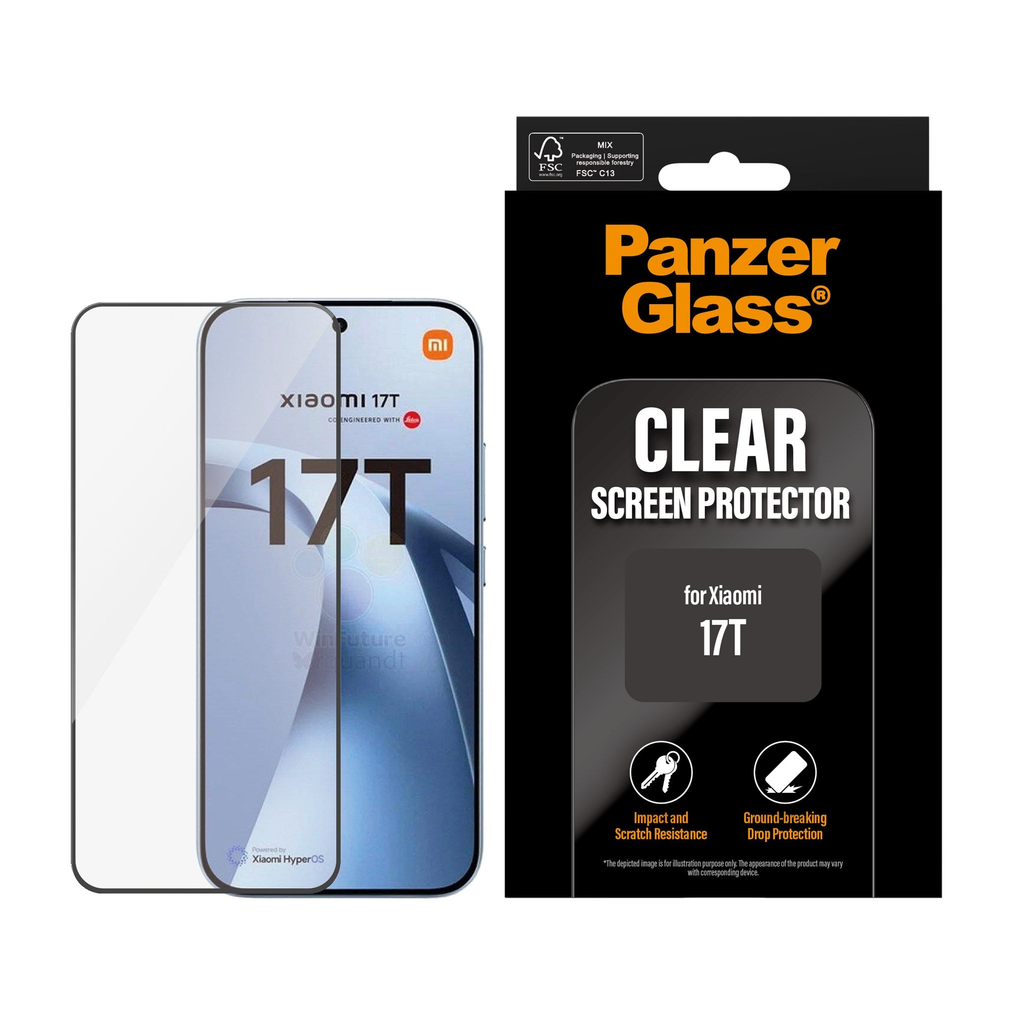 PanzerGlass® Skærmbeskyttelse Xiaomi 17T | Ultra-Wide Fit