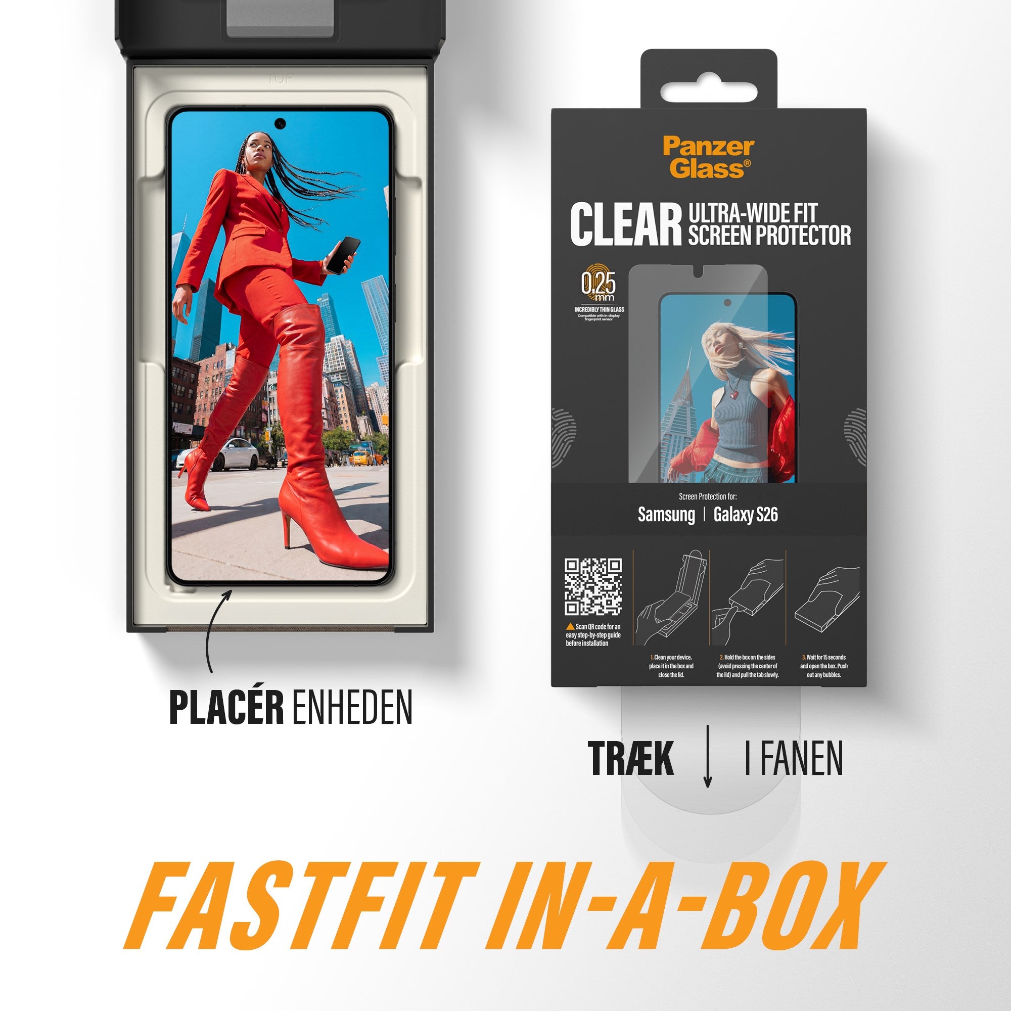 PanzerGlass® Skærmbeskyttelse Samsung Galaxy S26 | Ultra-Wide Fit m. FASTFIT IN-A-BOX